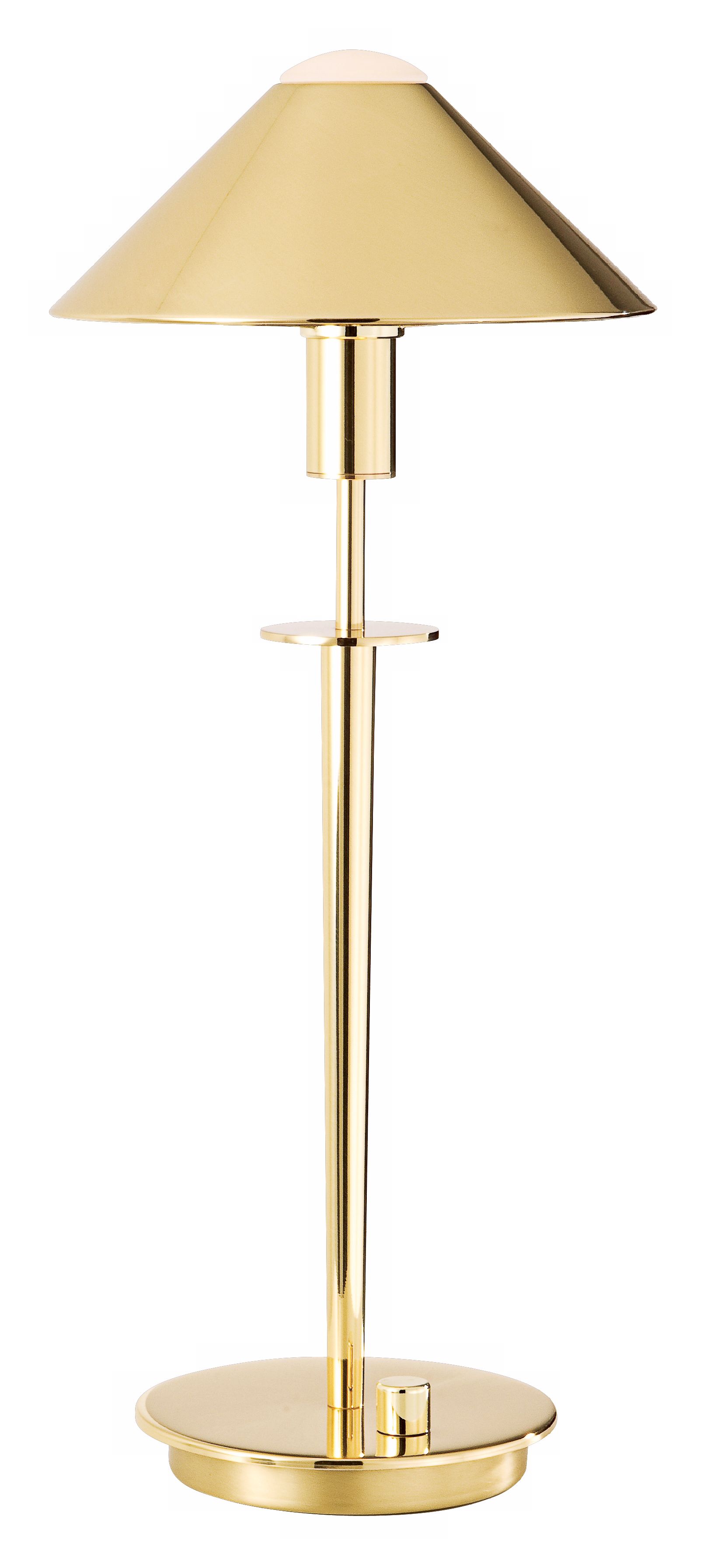 Holtkoetter Polished Brass Tented Metal Shade Desk Lamp