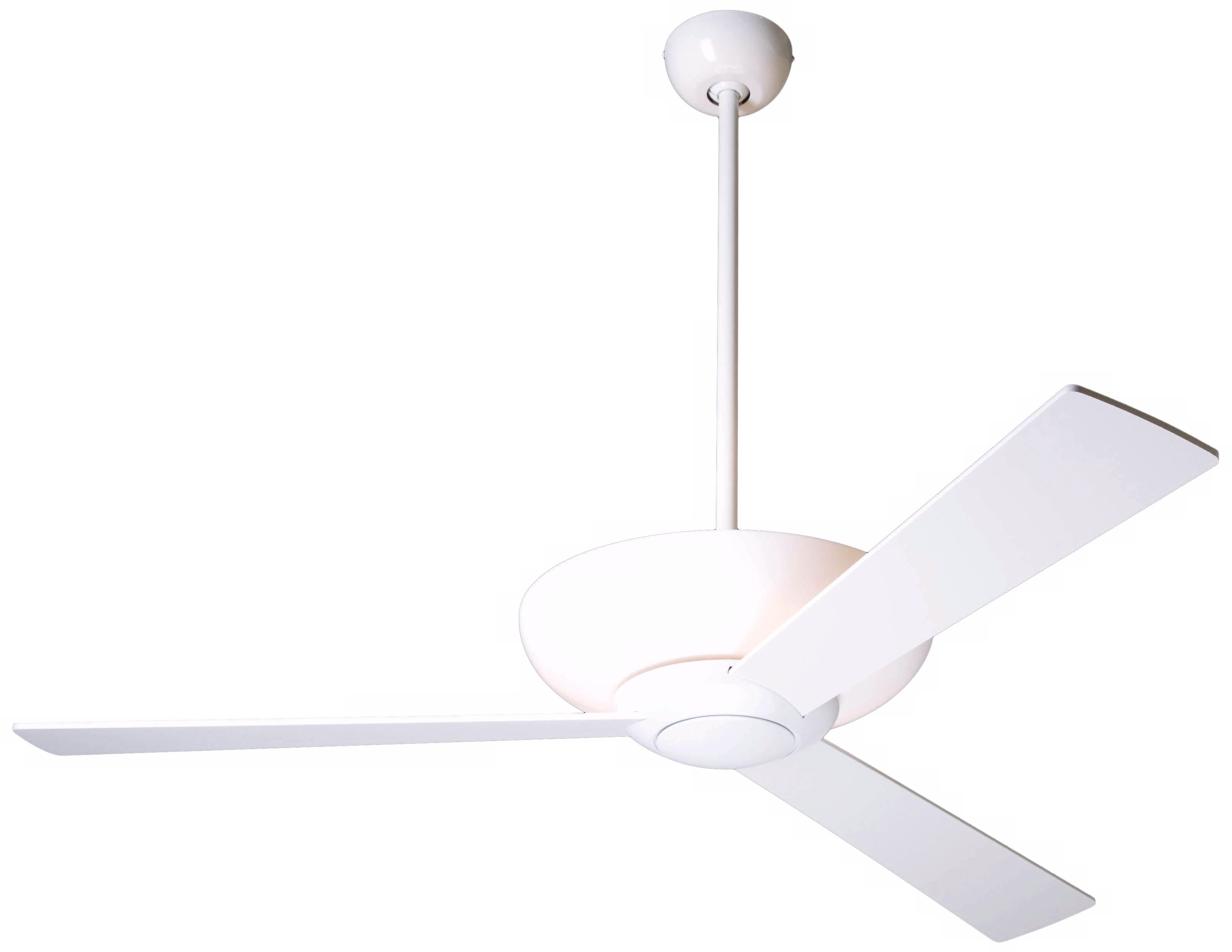 52" Modern Fan Aurora Gloss White Ceiling Fan with Uplight