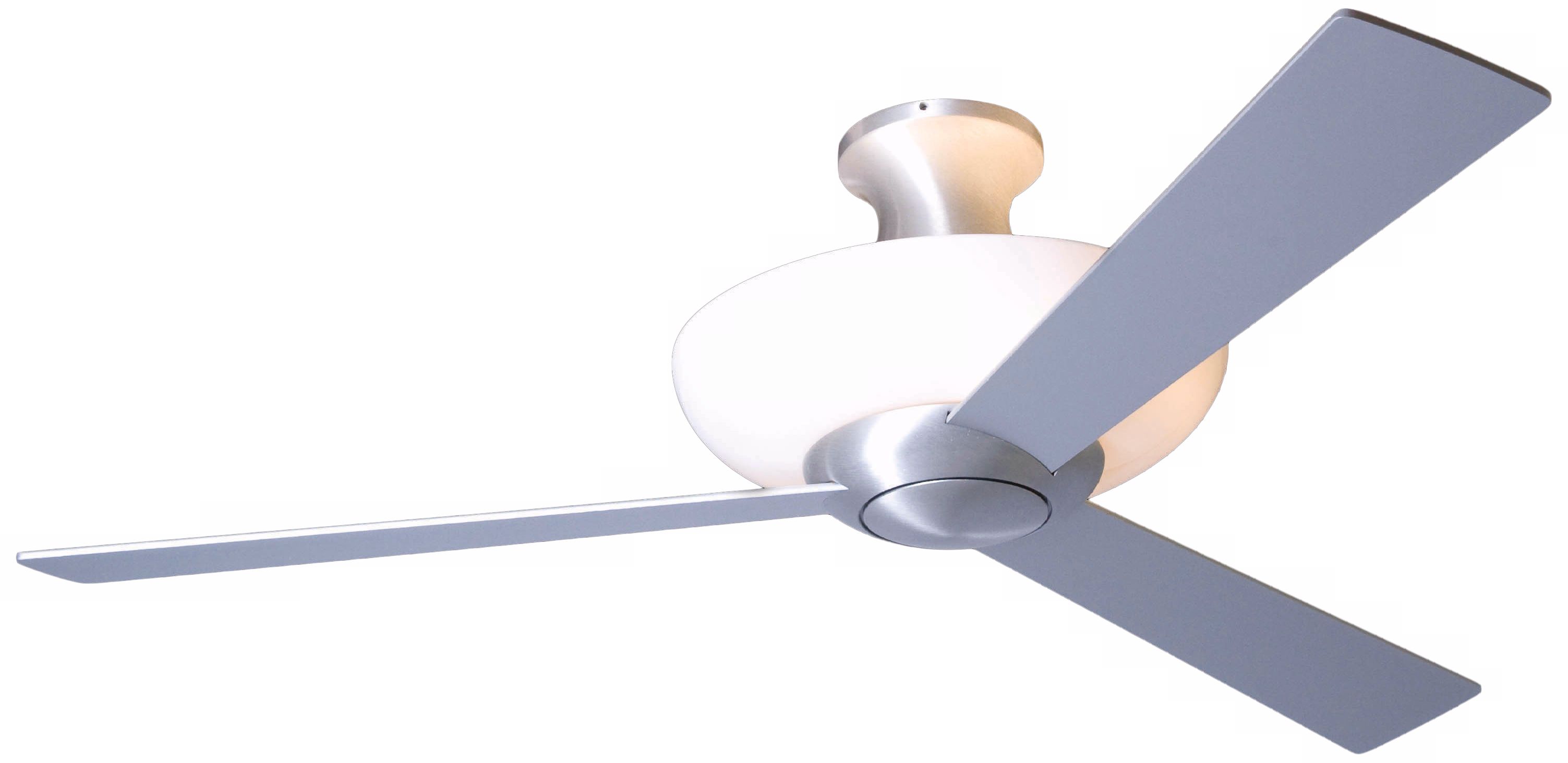 52" Aurora Hugger Aluminum Finish Uplight Ceiling Fan