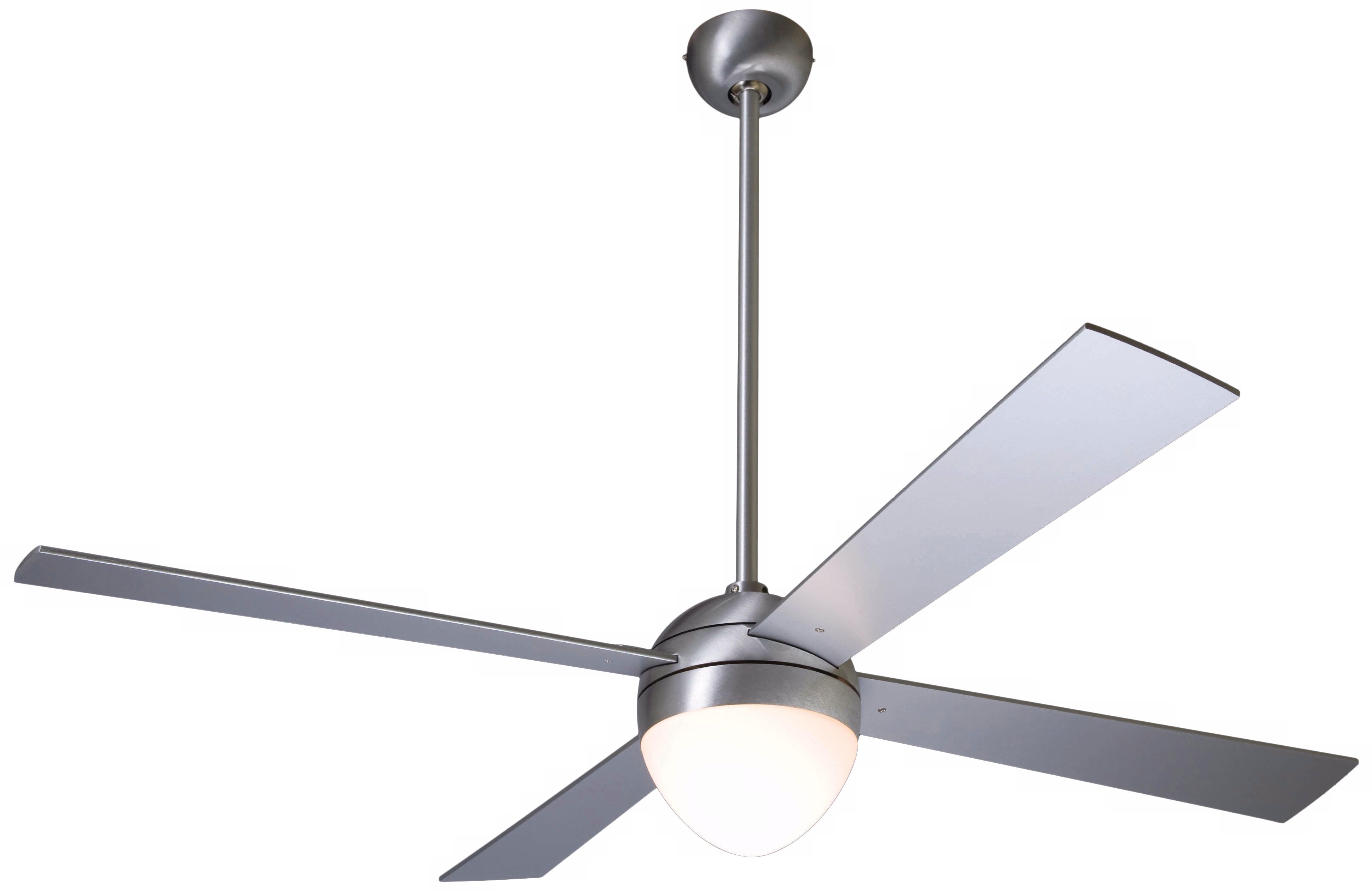 52" Modern Fan Aluminum Finish Ball Light Ceiling Fan