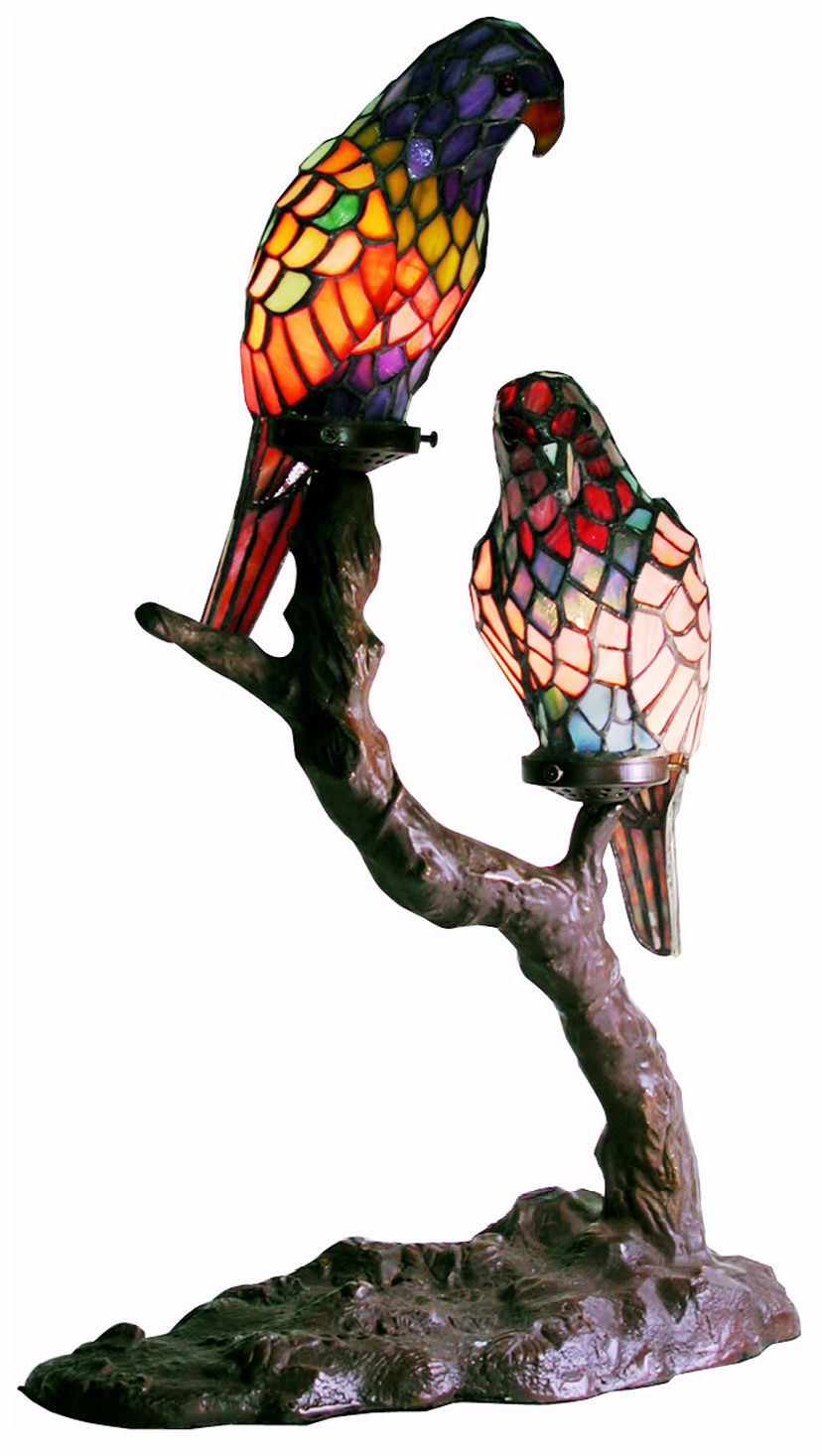 Exotic Birds Tiffany Style Table Lamp