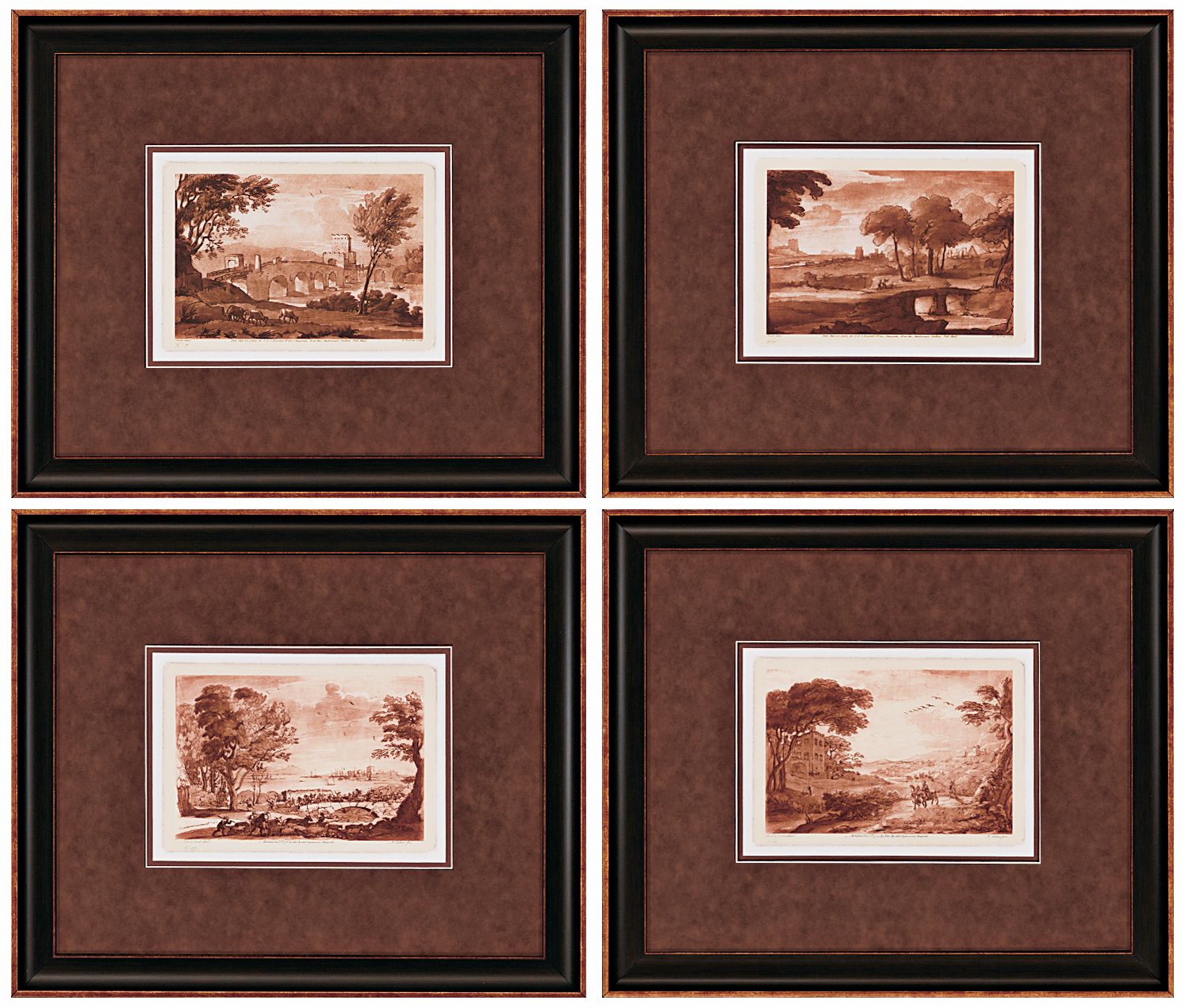 Set of 4 Landscapes II Framed Wall Art