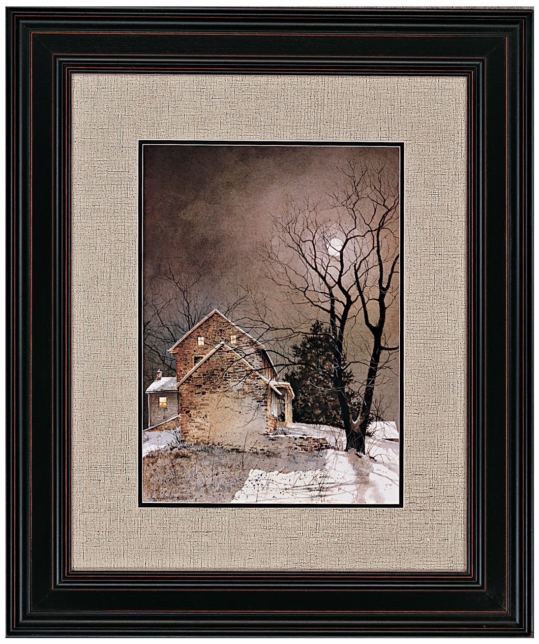 Working Late Framed Print 38" High Wall Art
