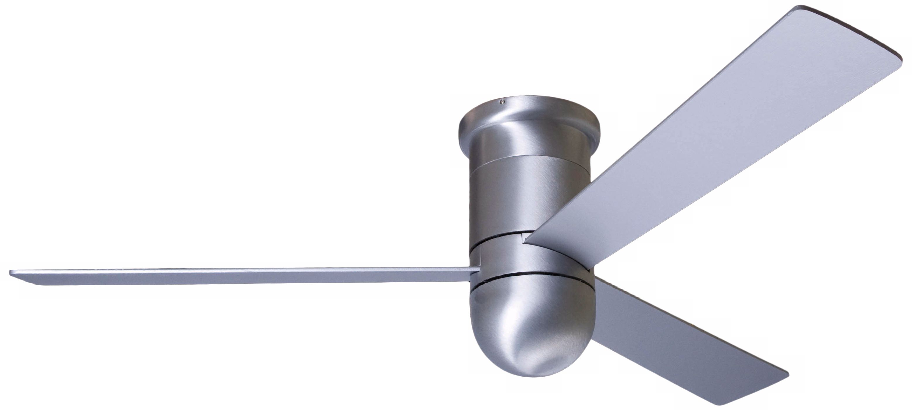 52" Modern Fan Cirrus Aluminum Finish Hugger Ceiling Fan