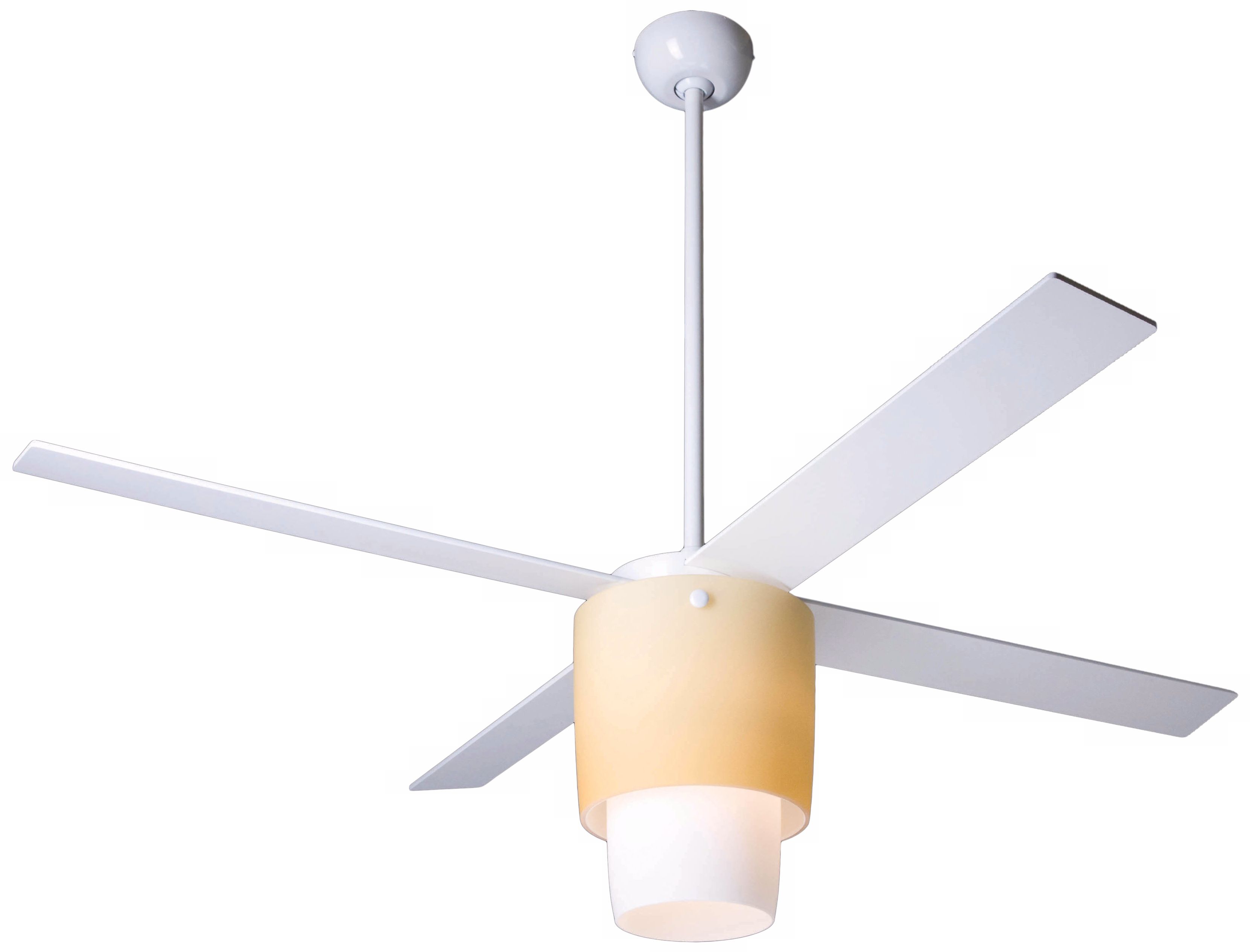 52" Modern Fan Halo White Light Kit Ceiling Fan