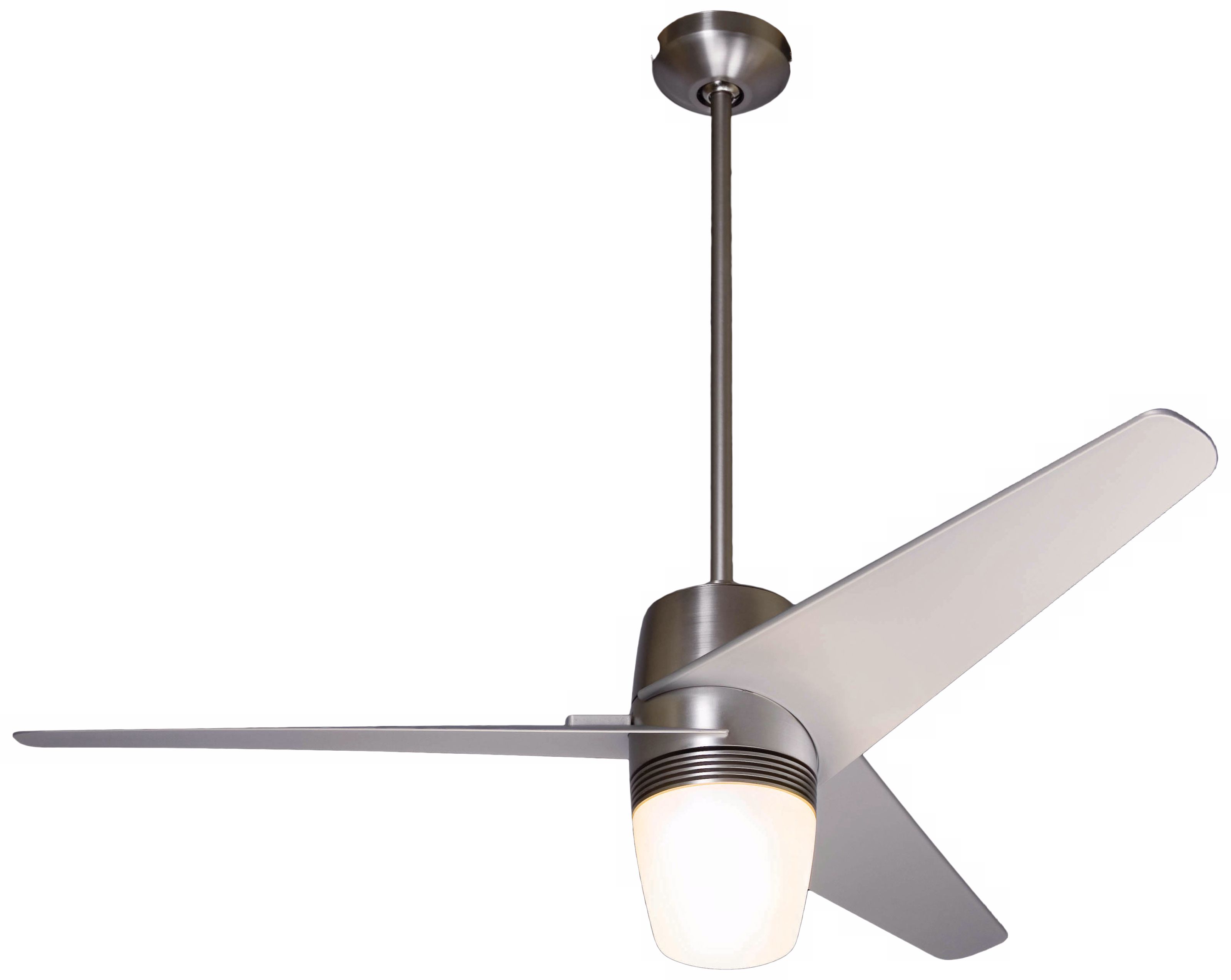 50" Velo Bright Nickel with Light Ceiling Fan