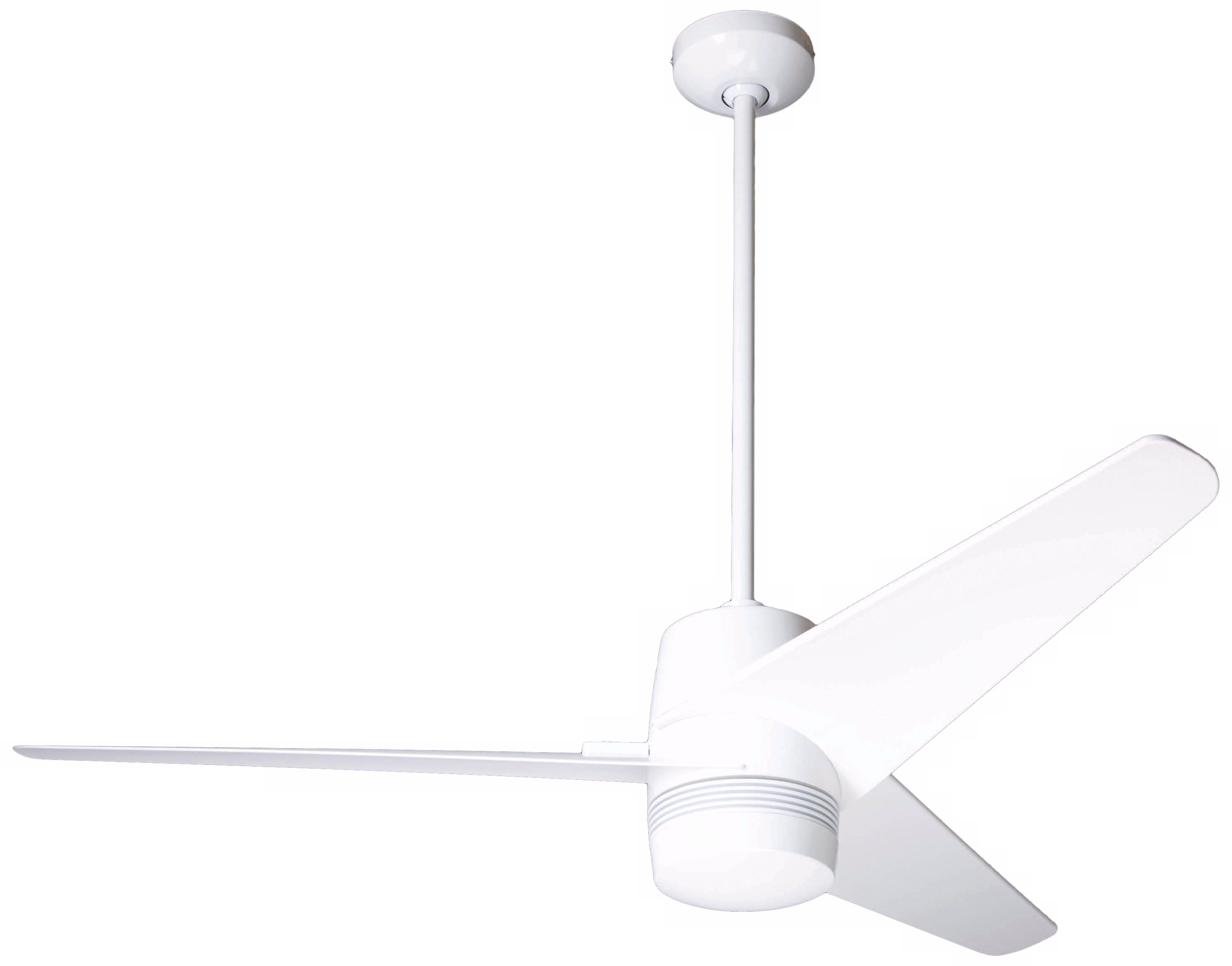 50" Modern Fan Velo Gloss White Ceiling Fan