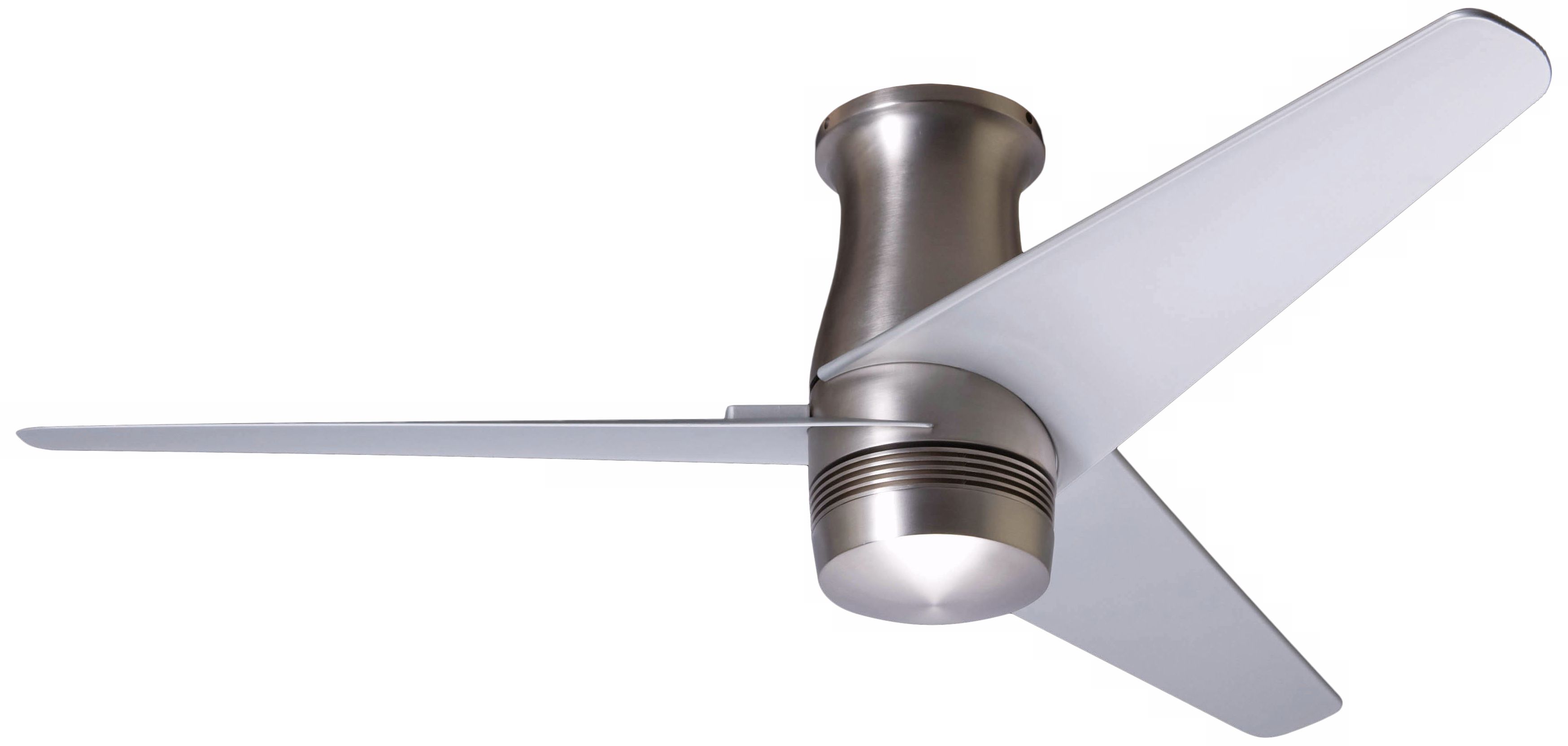 50" Modern Fan Velo Bright Nickel Hugger Ceiling Fan