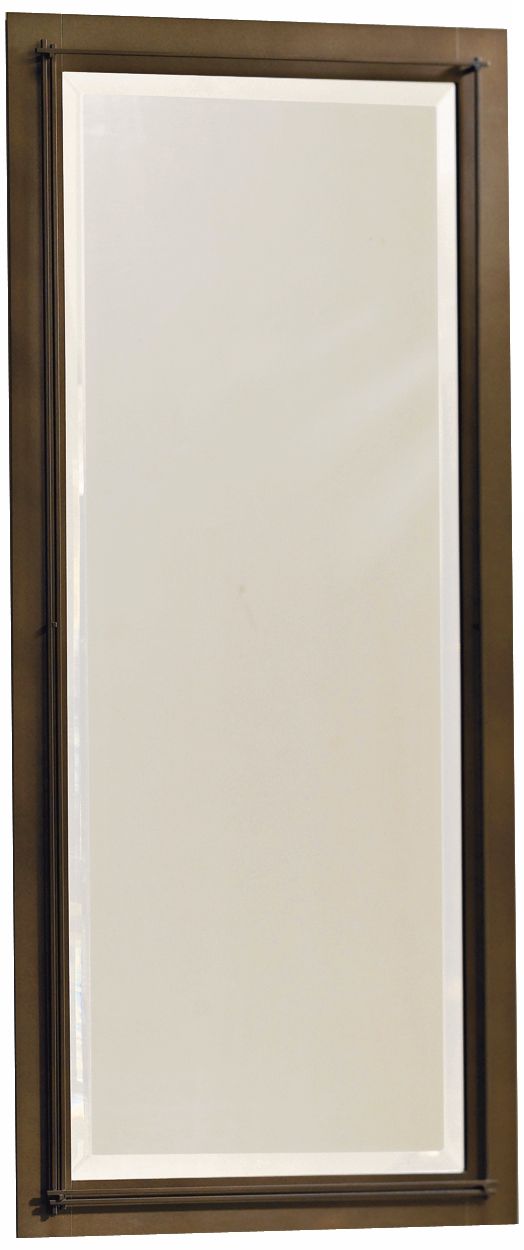 Bronze Finish Hand-Forged Metal 49" High Wall Mirror