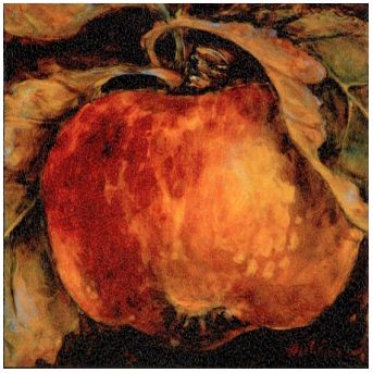 Red Apple Wrapped Canvas Print 11 1/2" Wide Wall Art