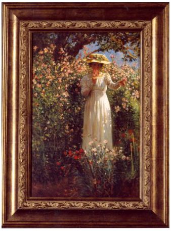 A Summers Day In Flower Garden Print 28 1/4" Wide Wall Art