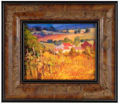 Vineyard Hill Print 10" High Wall Art