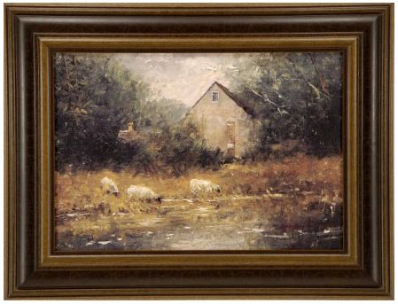 Lake at Bibury Print 26 3/4" Wide Wall Art
