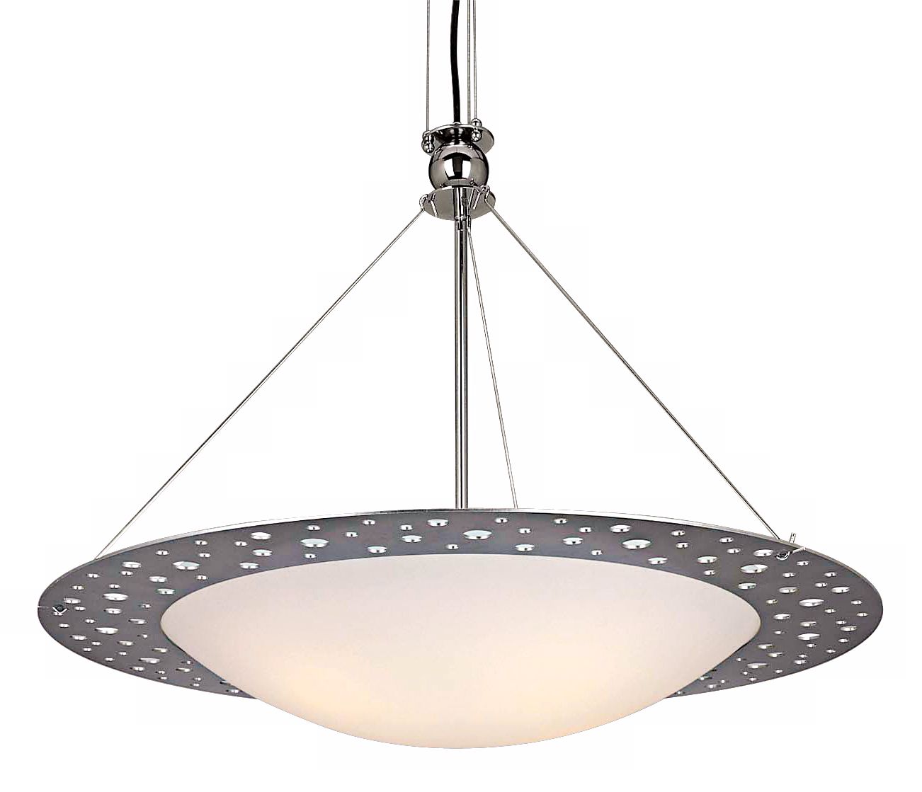 George Kovacs Stainless Steel Rim 33 3/4" Wide Pendant Light