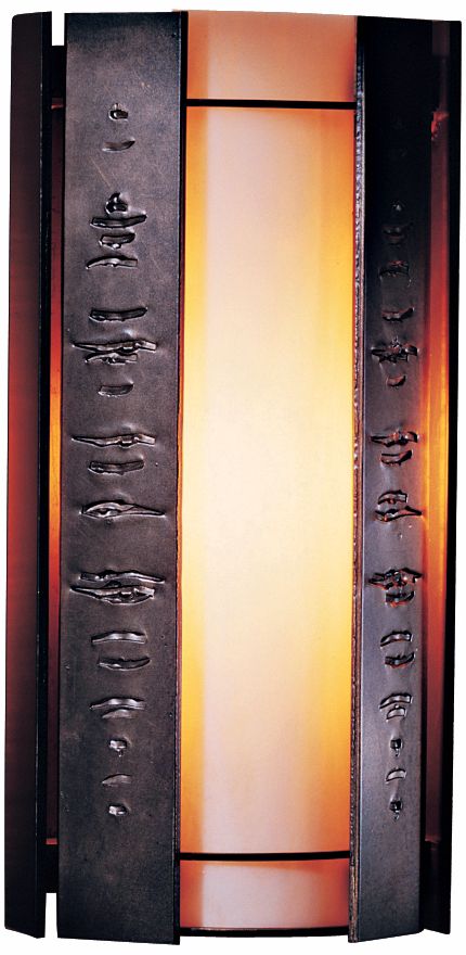 Hubbardton Forge Textured Panels 15" High Outdoor Wall Light