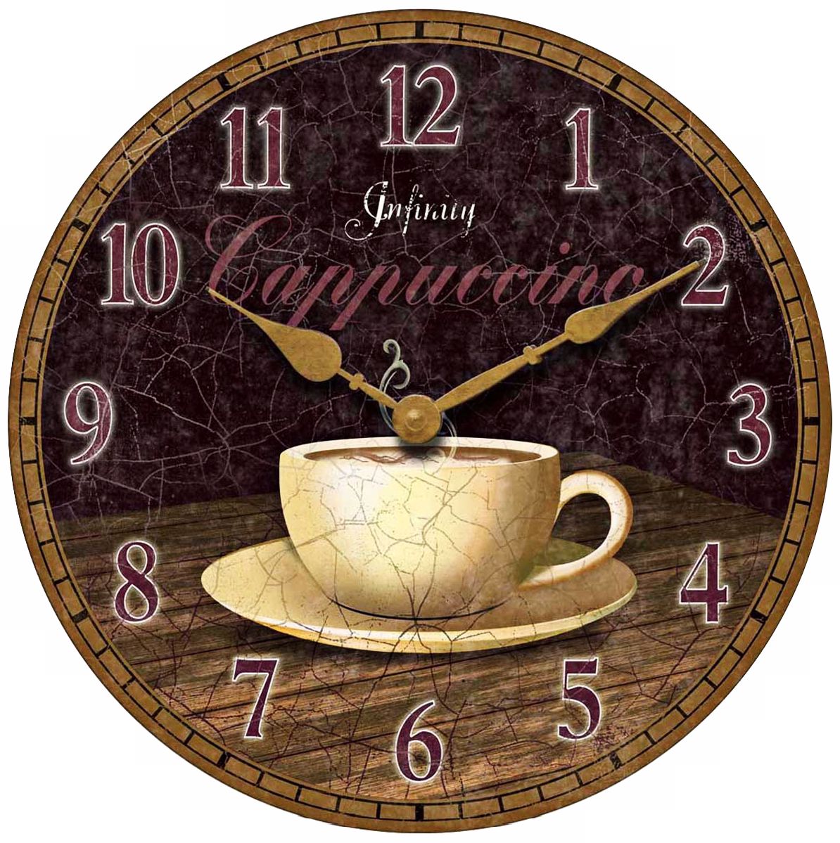 Dreamy Cappuccino 13" Wide Wall Clock