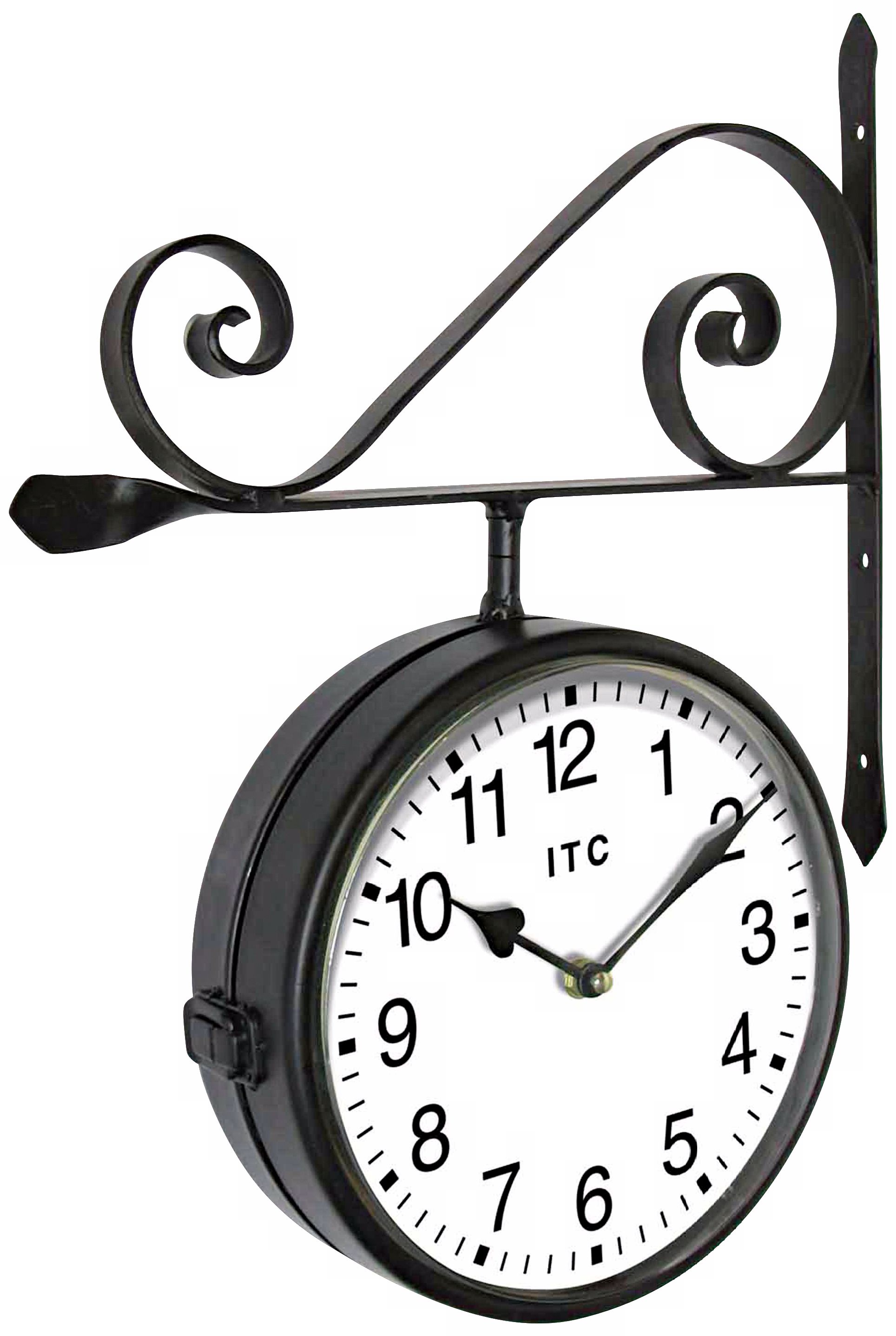 Double-Sided Black 22" High Wall Clock