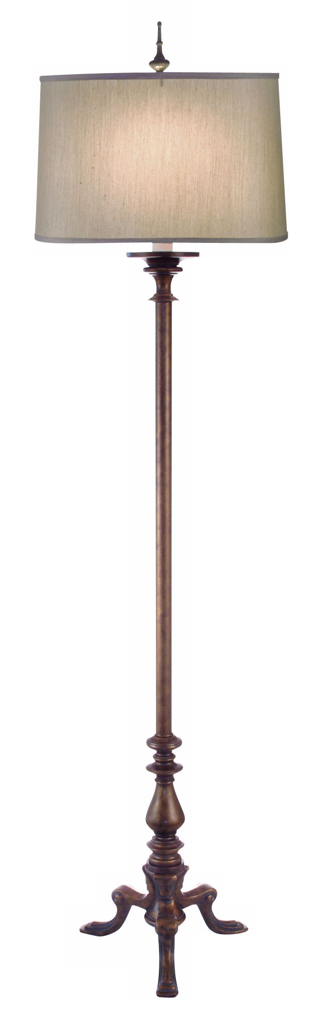 Amber Terrapin Finish Tripod Floor Lamp