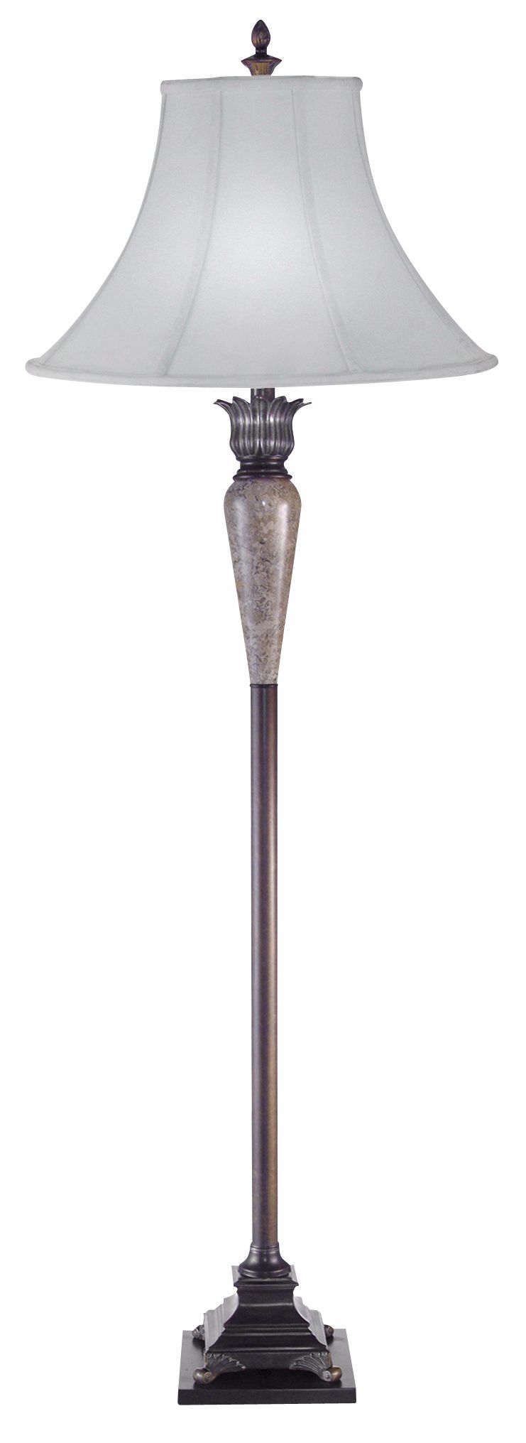 Tiffania Finish Marble Accent Floor Lamp