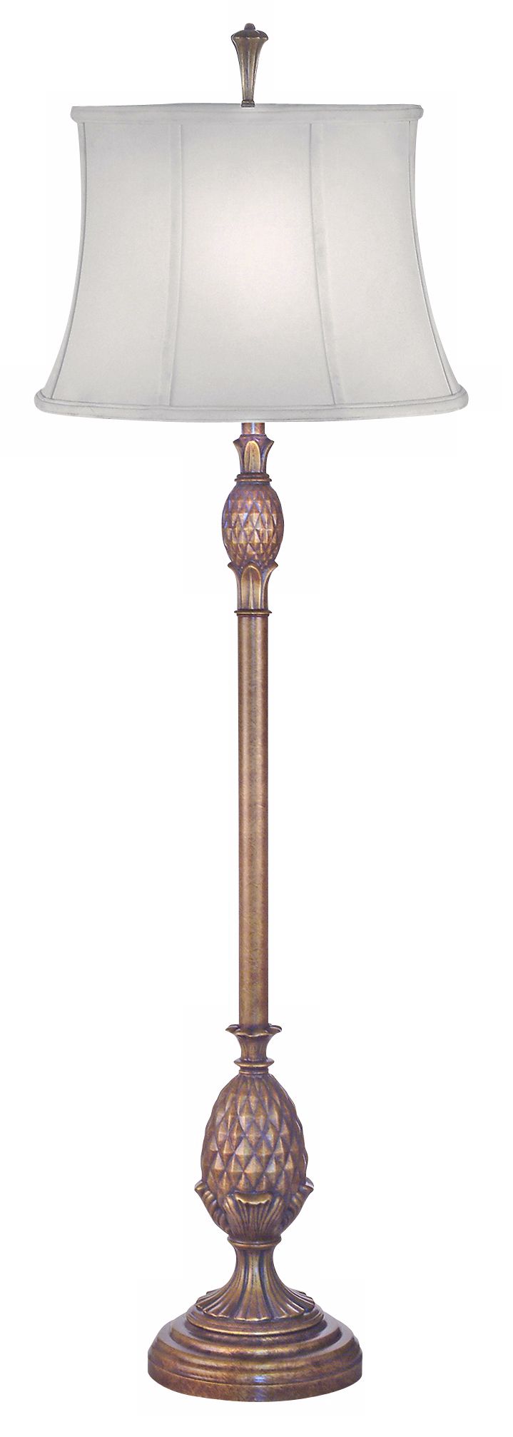 Pineapple Accent Honey Brass Floor Lamp