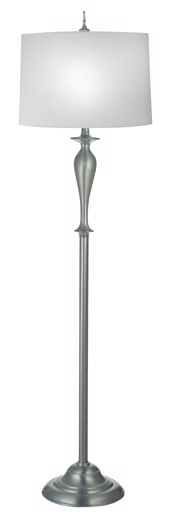 Satin Lacquer Font Accent Hand-Cast Metal Floor Lamp