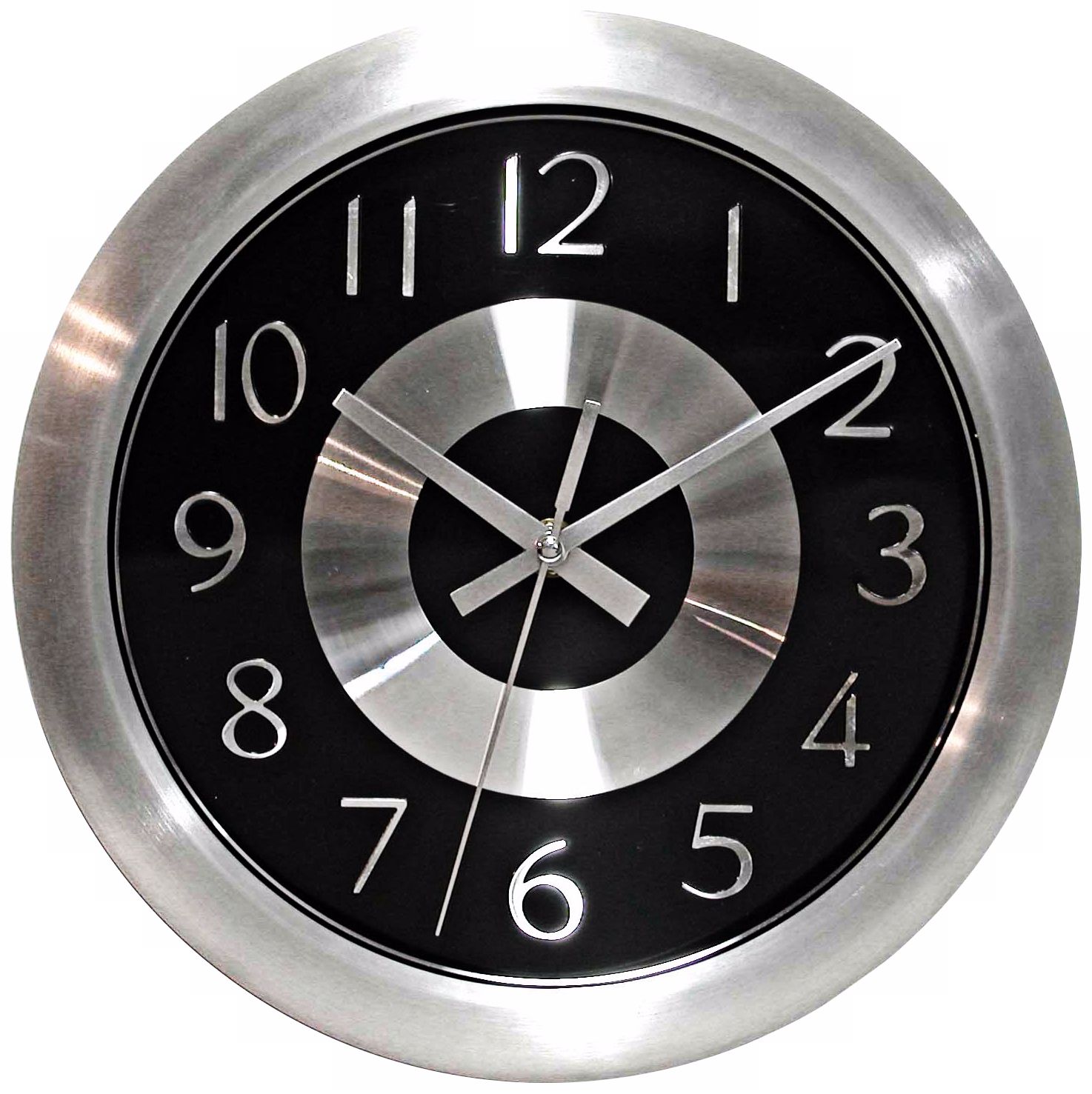 Mercury Black 10" Wide Wall Clock