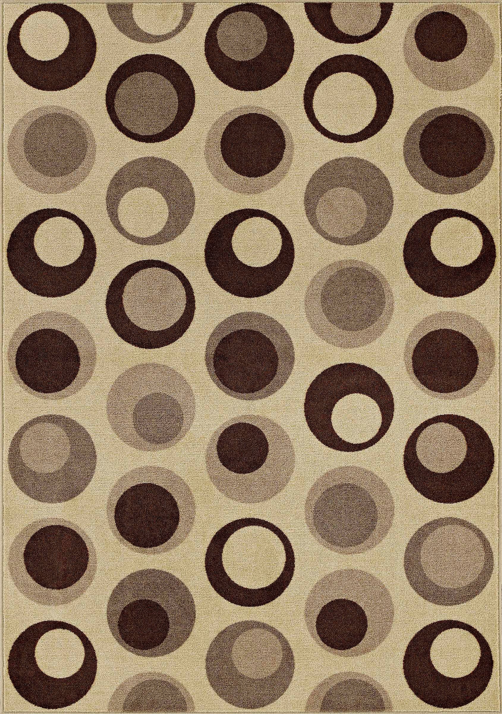 Stacked Pebbles Beige Area Rug