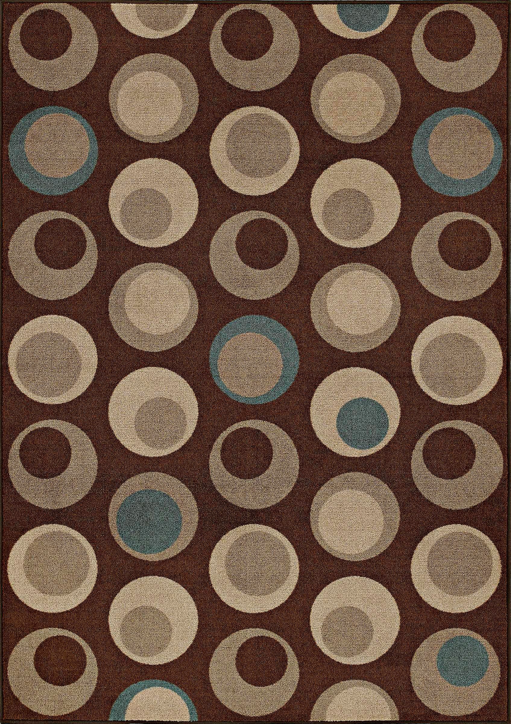 Stacked Pebbles Chocolate Area Rug