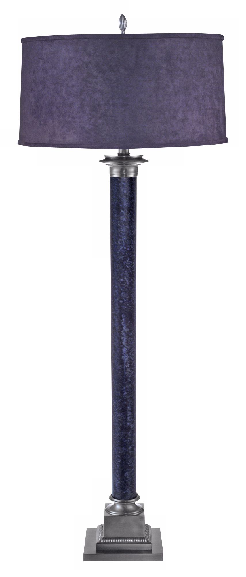 Black Faux Suede Shade Floor Lamp