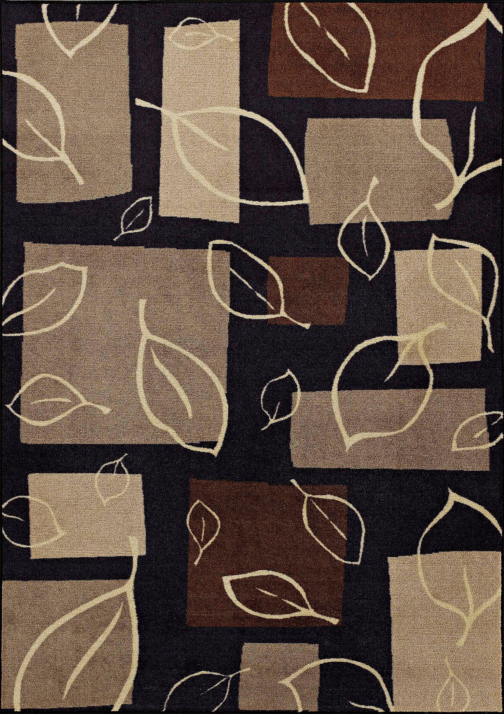 Fall Impression Black Area Rug