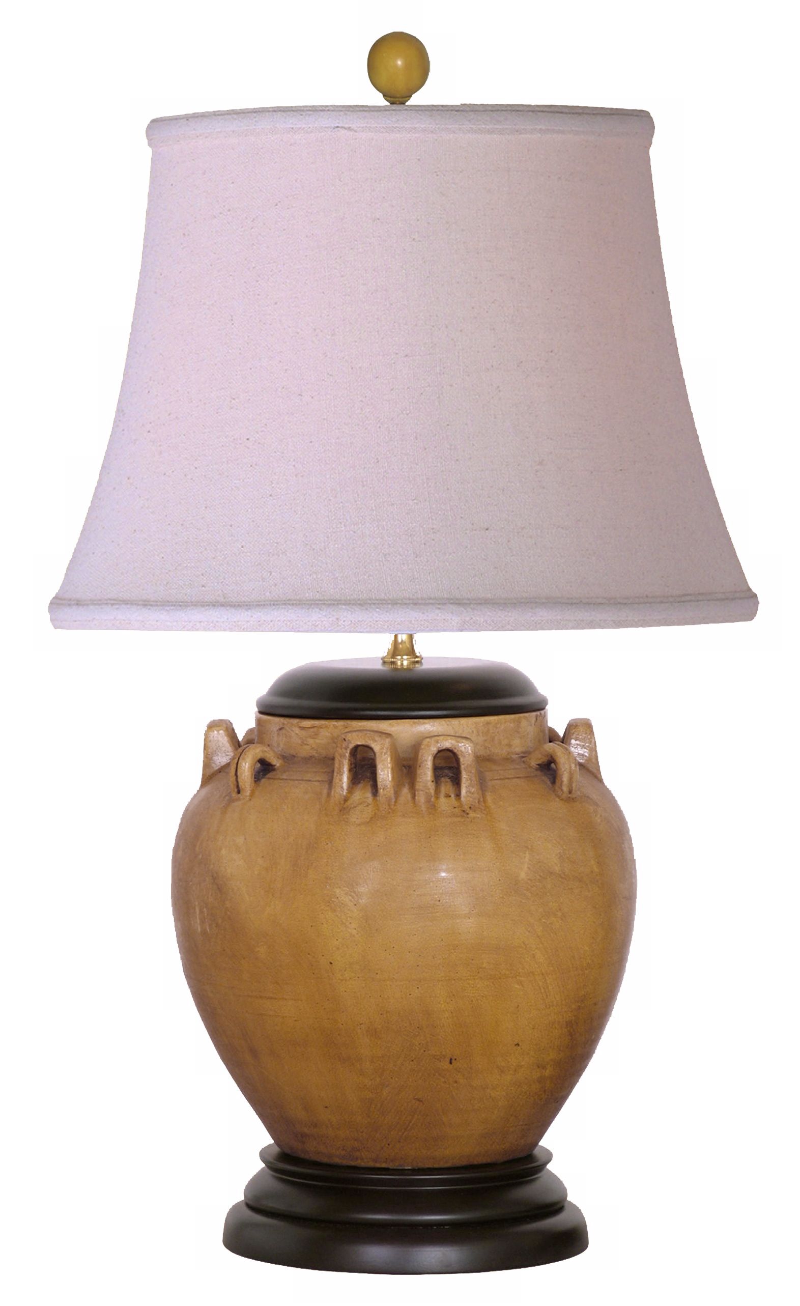Yellow Porcelain Table Lamp
