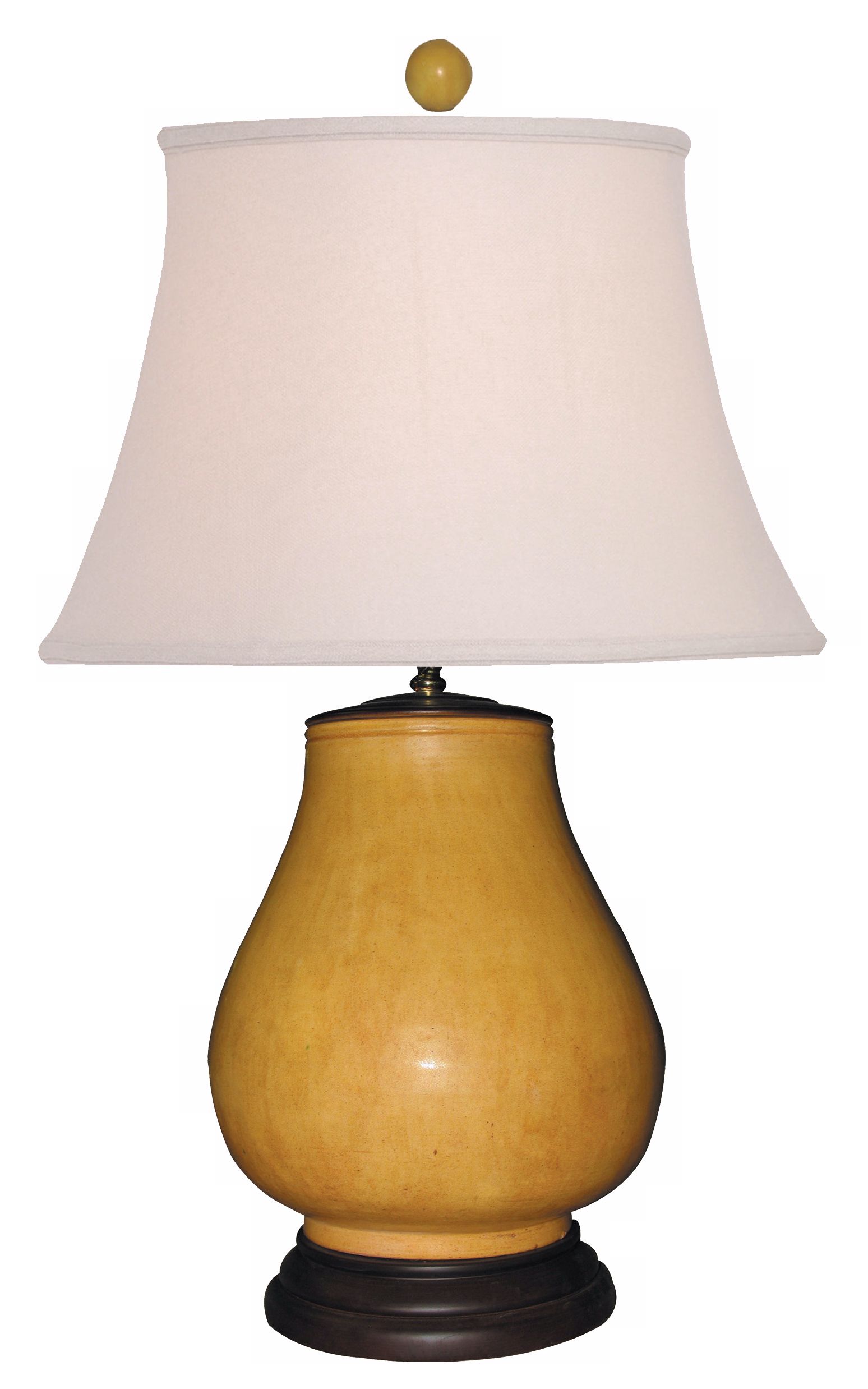 Tang Style Yellow Earthenware Urn Table Lamp