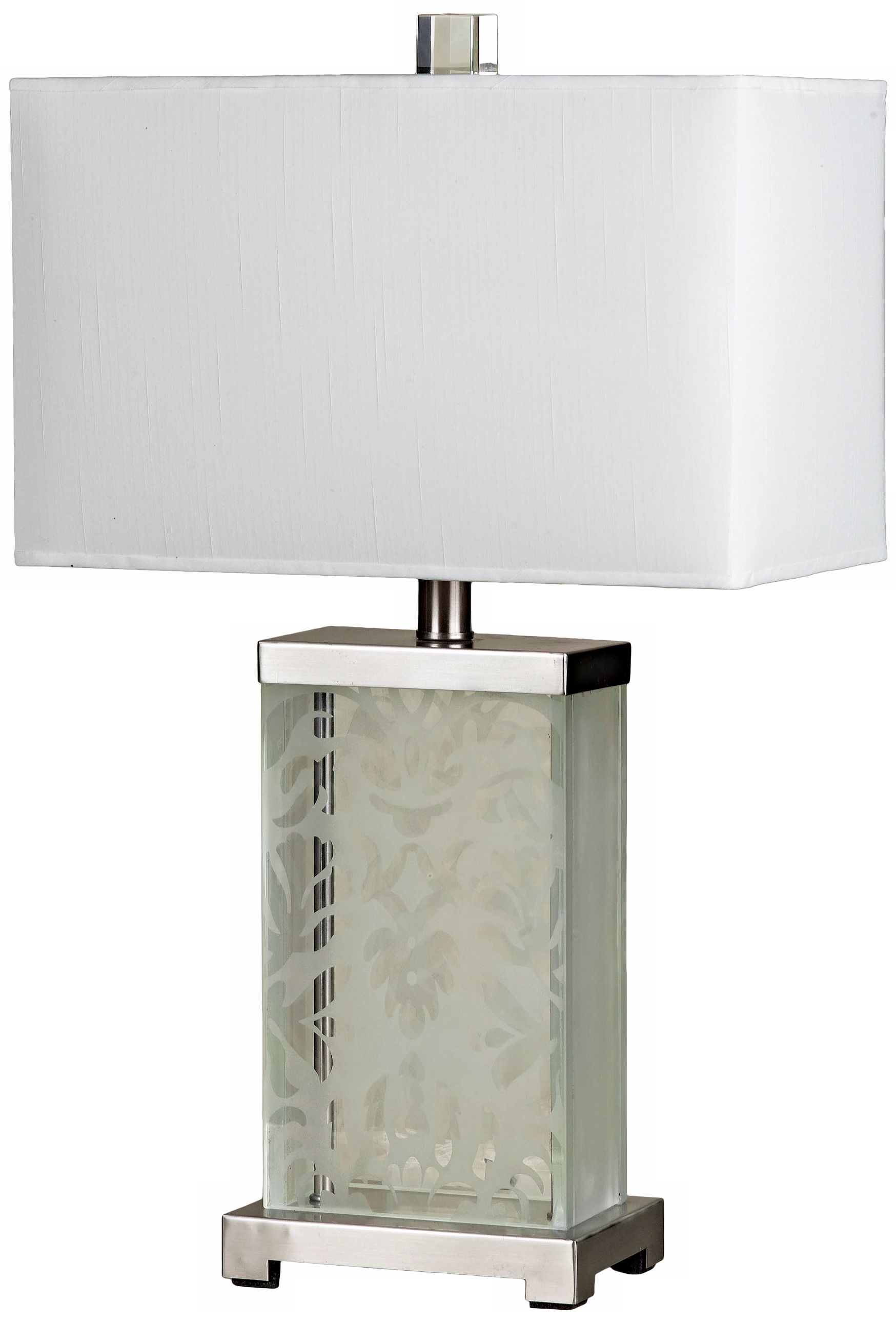 Candice Olson Damask Satin Nickel 23" High Table Lamp