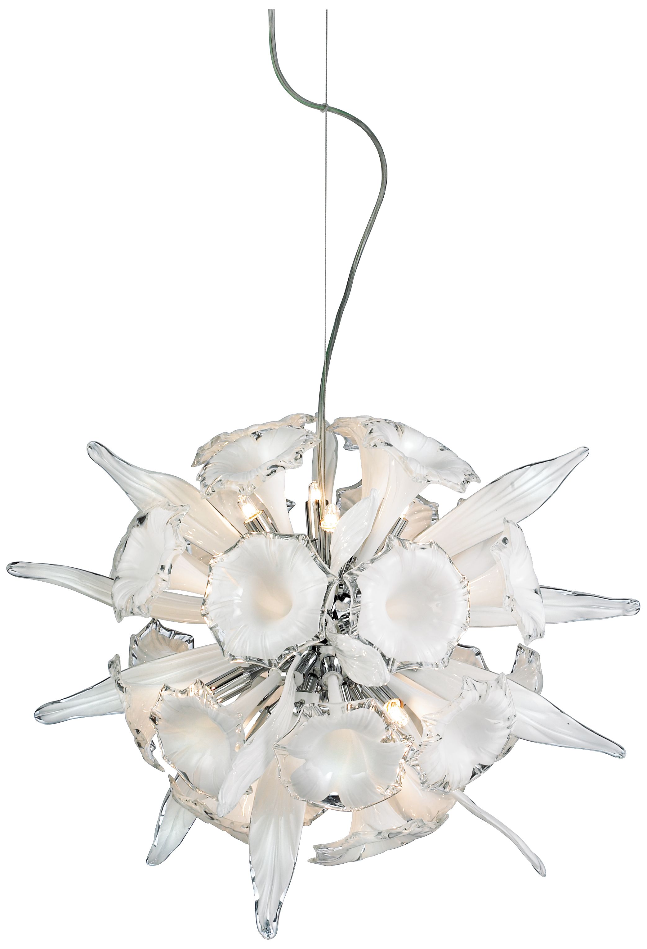 Celebri Collection White 20" Wide Chandelier