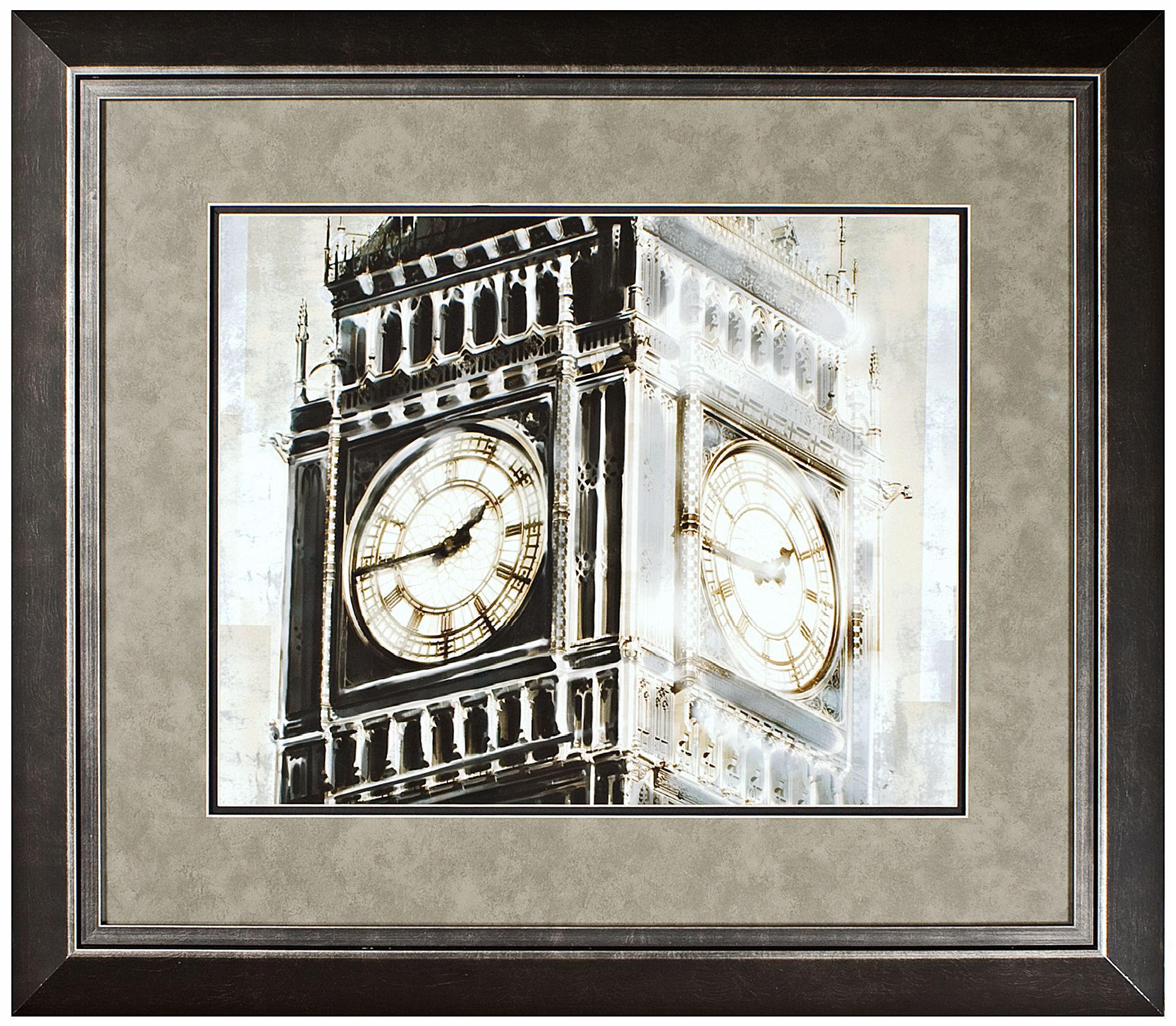 Walt Disney Peter Pan Big Ben Print Framed 31" Wide Wall Art