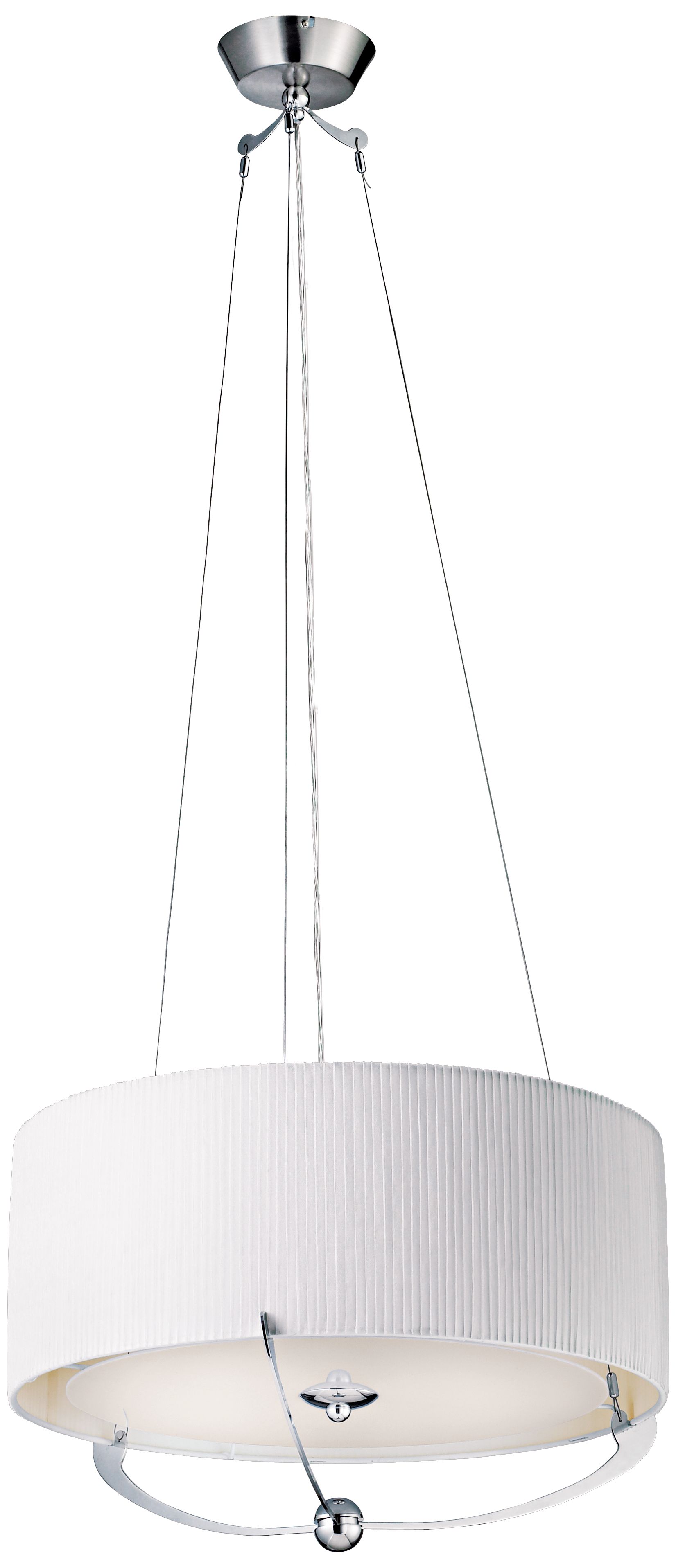 Quinn Collection Pearl White Linen 21" Wide Chandelier