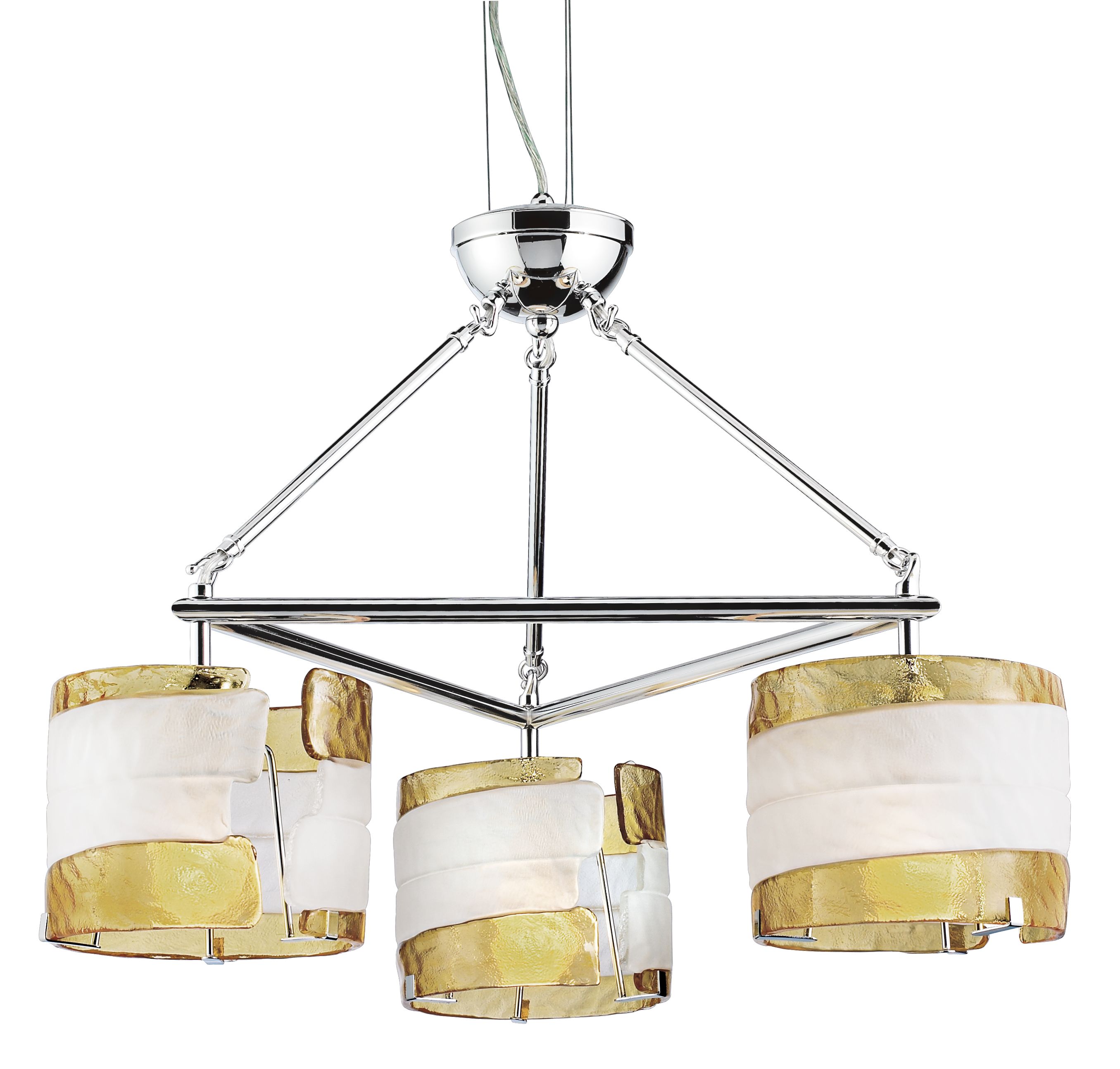 Fluid Collection Yellow and White Glass 29" Wide Chandelier