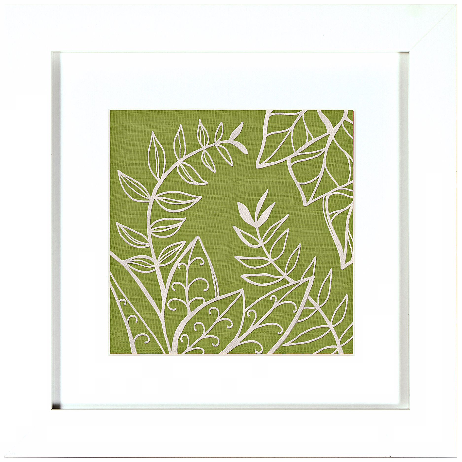 Walt Disney Alice in Wonderland Green Leaves Framed Wall Art
