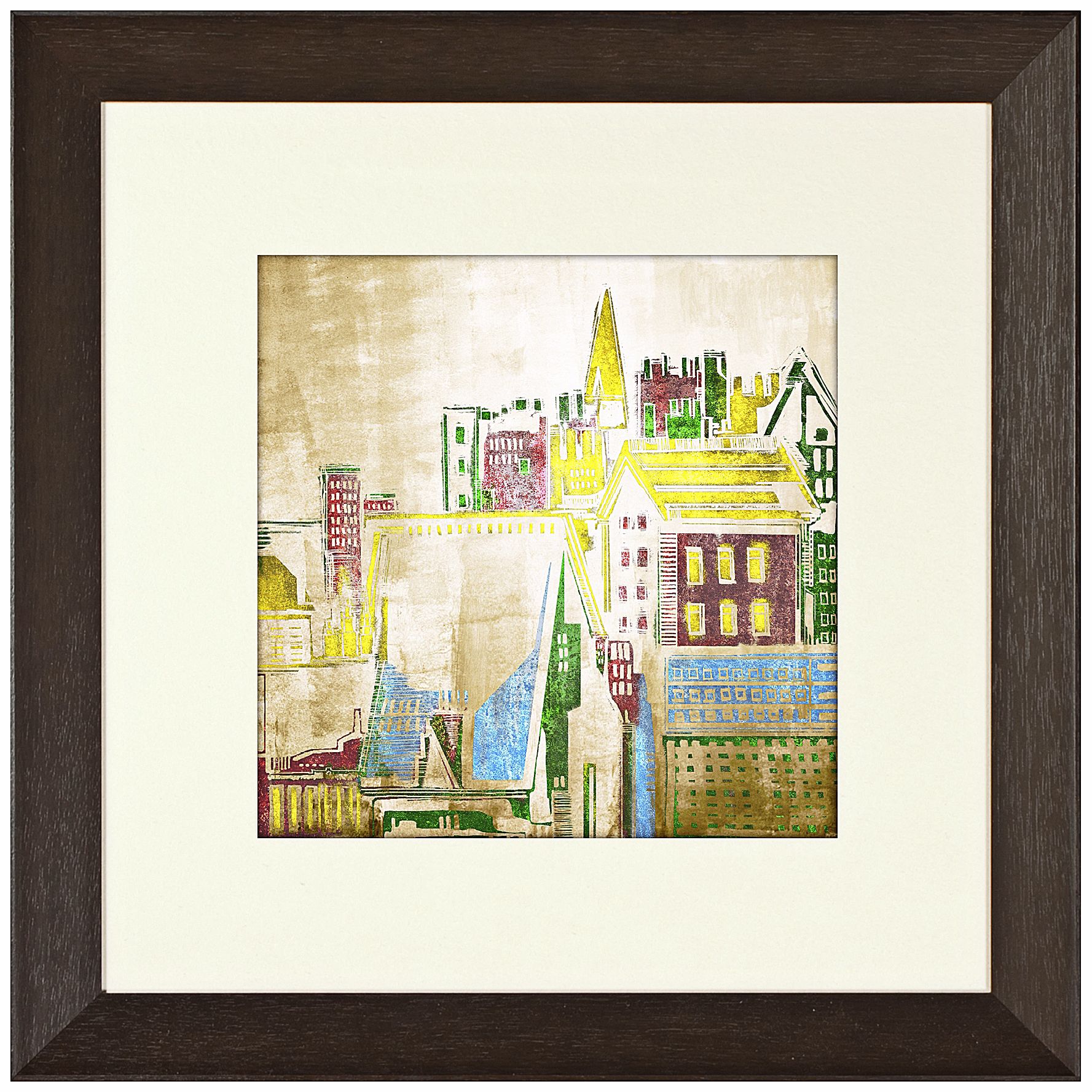 Walt Disney Peter Pan Rooftops II Print 19" Square Wall Art