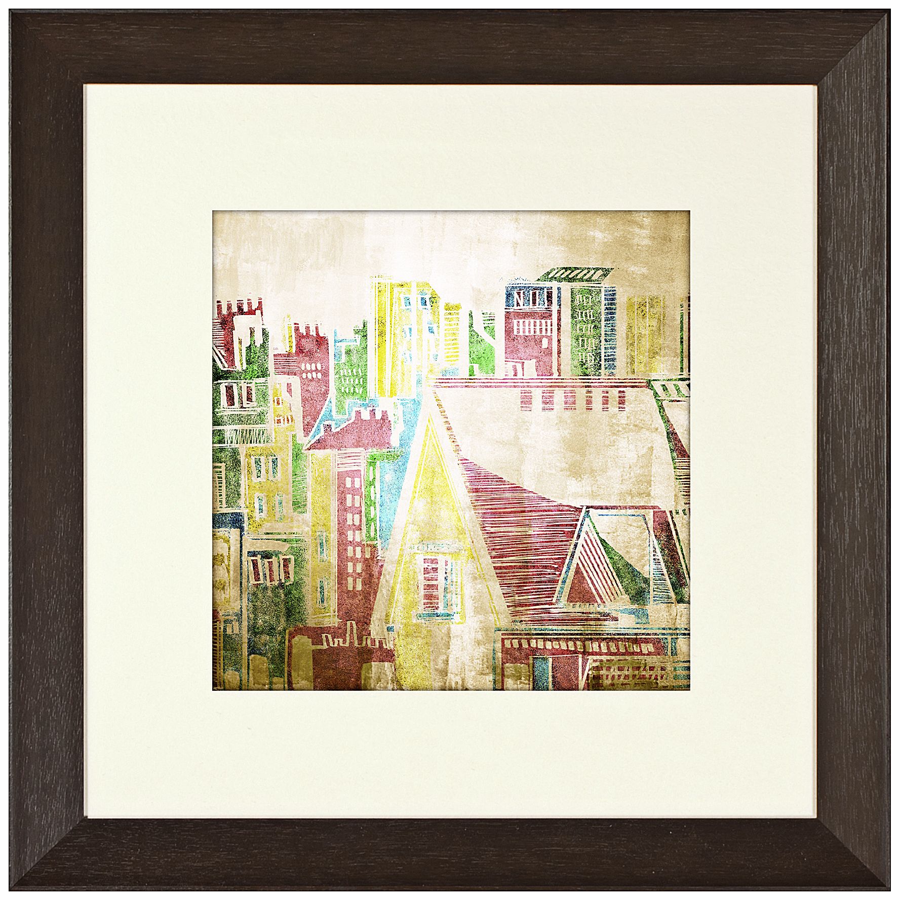 Walt Disney Peter Pan Rooftops Print 19" Square Wall Art