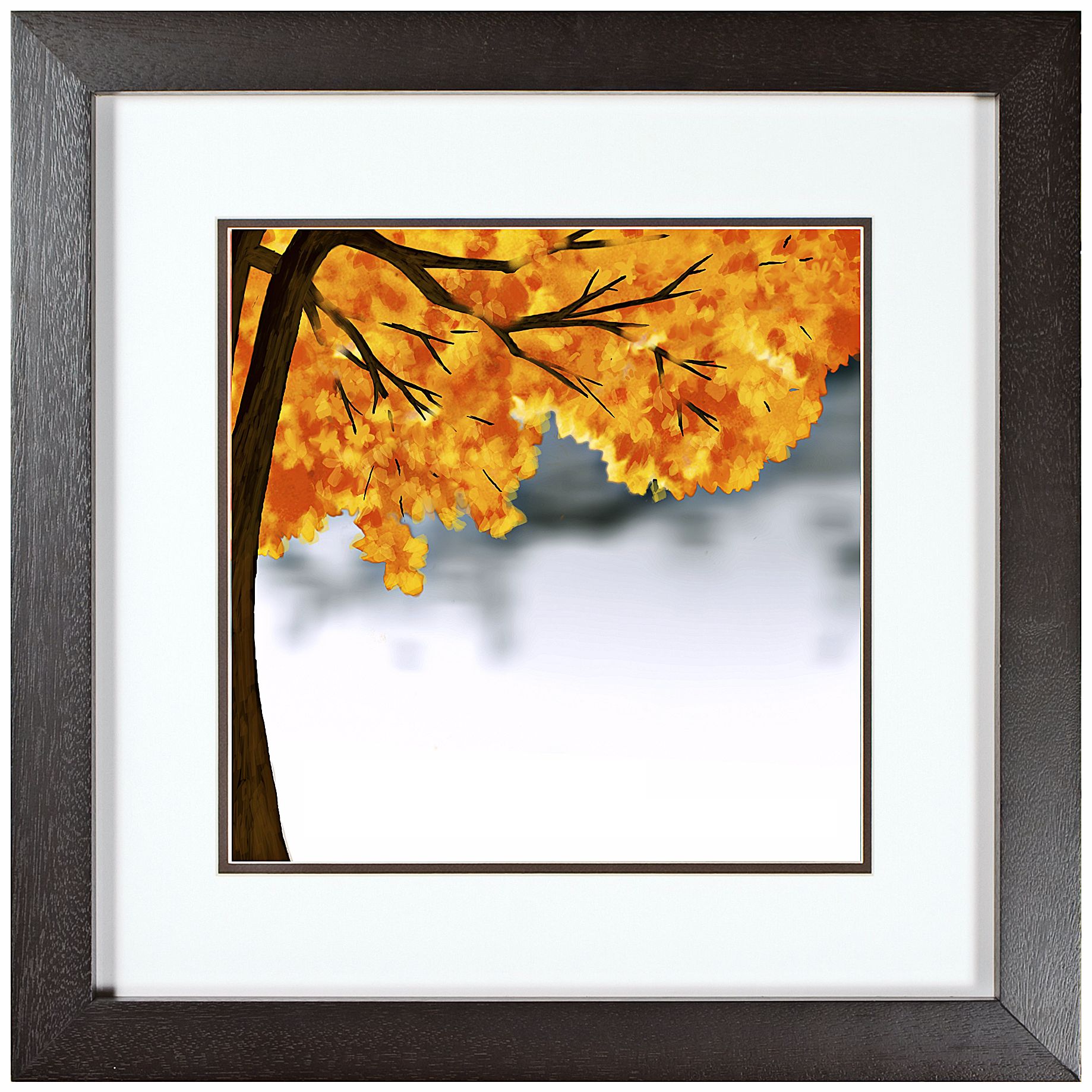 Walt Disney Mulan Tree Print Framed 24" Square Wall Art