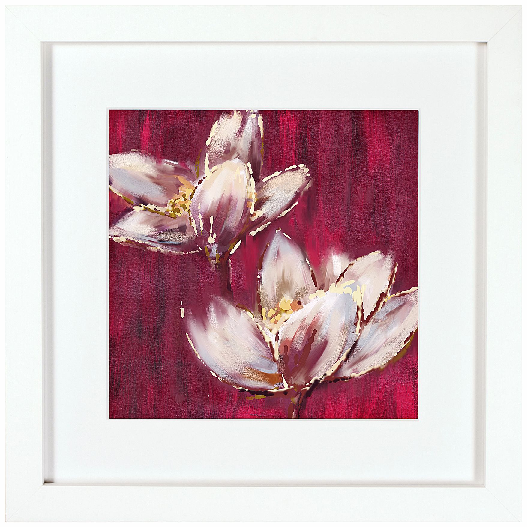 Walt Disney Fantasia Pastel Lilies Framed 23" Wide Wall Art