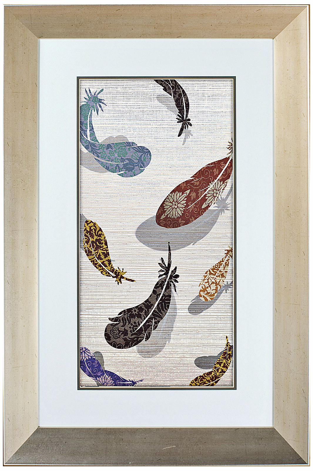 Walt Disney Melody Time Feathers Framed 35" High Wall Art