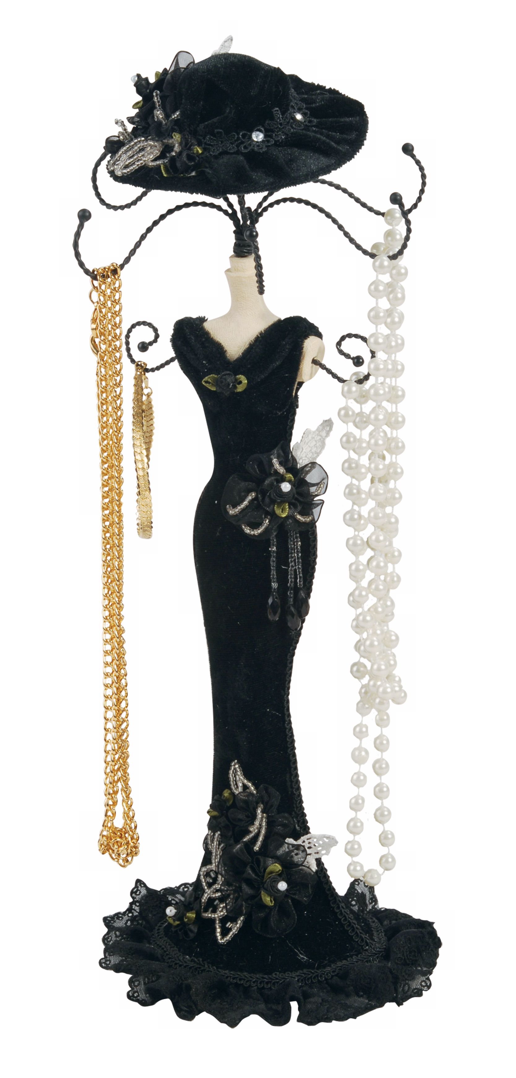 Mele & Co. Cherie Black Victorian Lady Jewelry Stand
