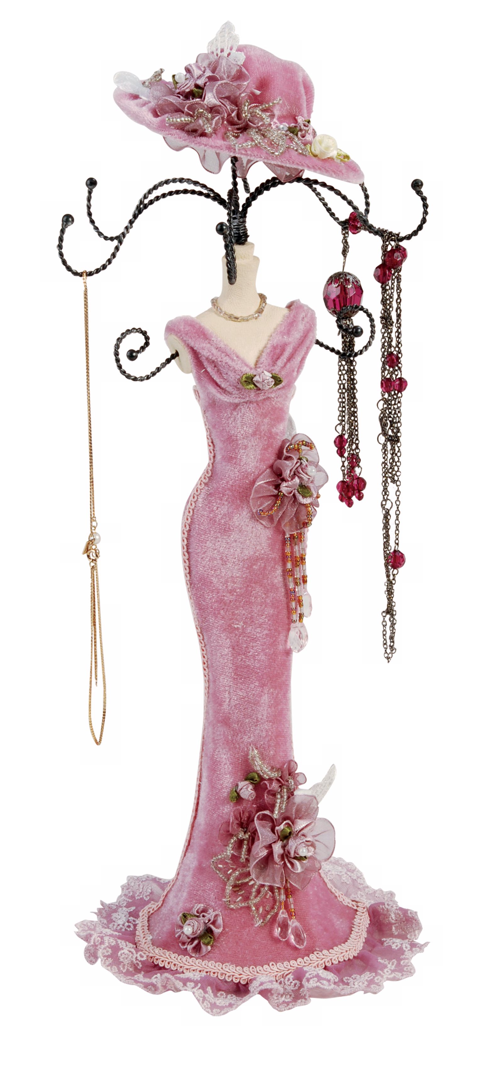 Mele & Co. Cherie Dusty Rose Victorian Lady Jewelry Stand
