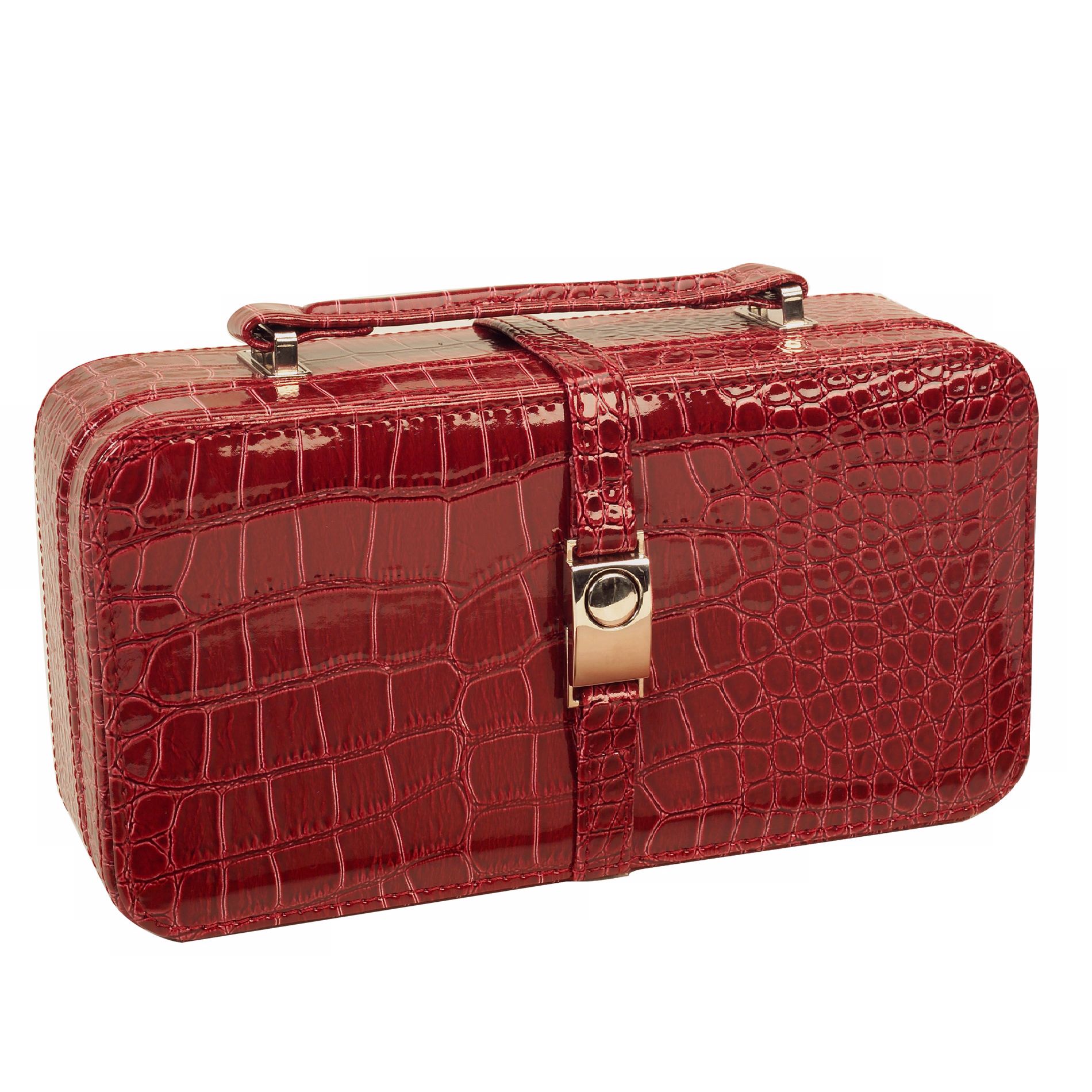 Mele & Co. Makayla Merlot Faux Leather Travel Jewelry Case