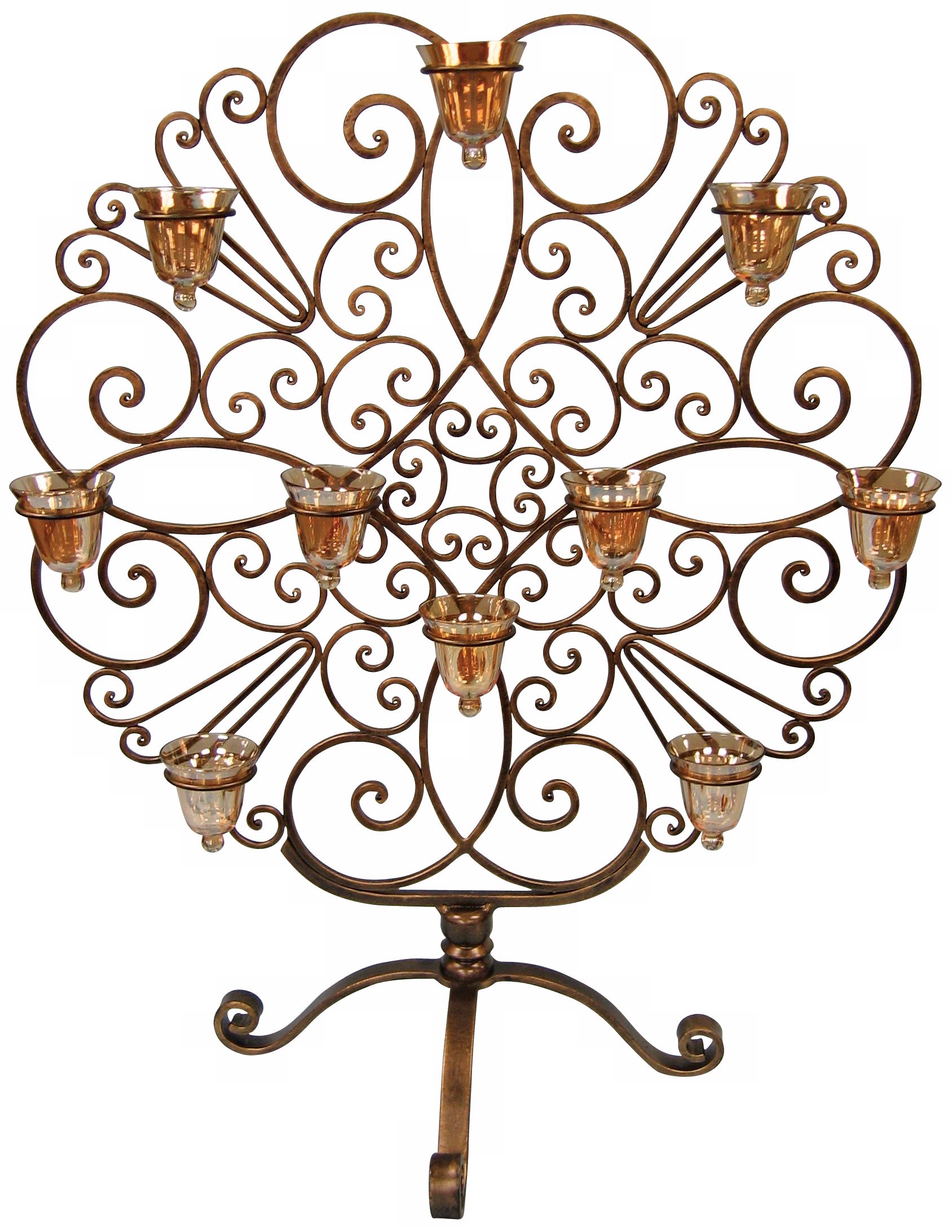 Bronze Finish Iron Votive Fire Screen