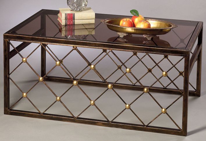 Button Glass Top Coffee Table