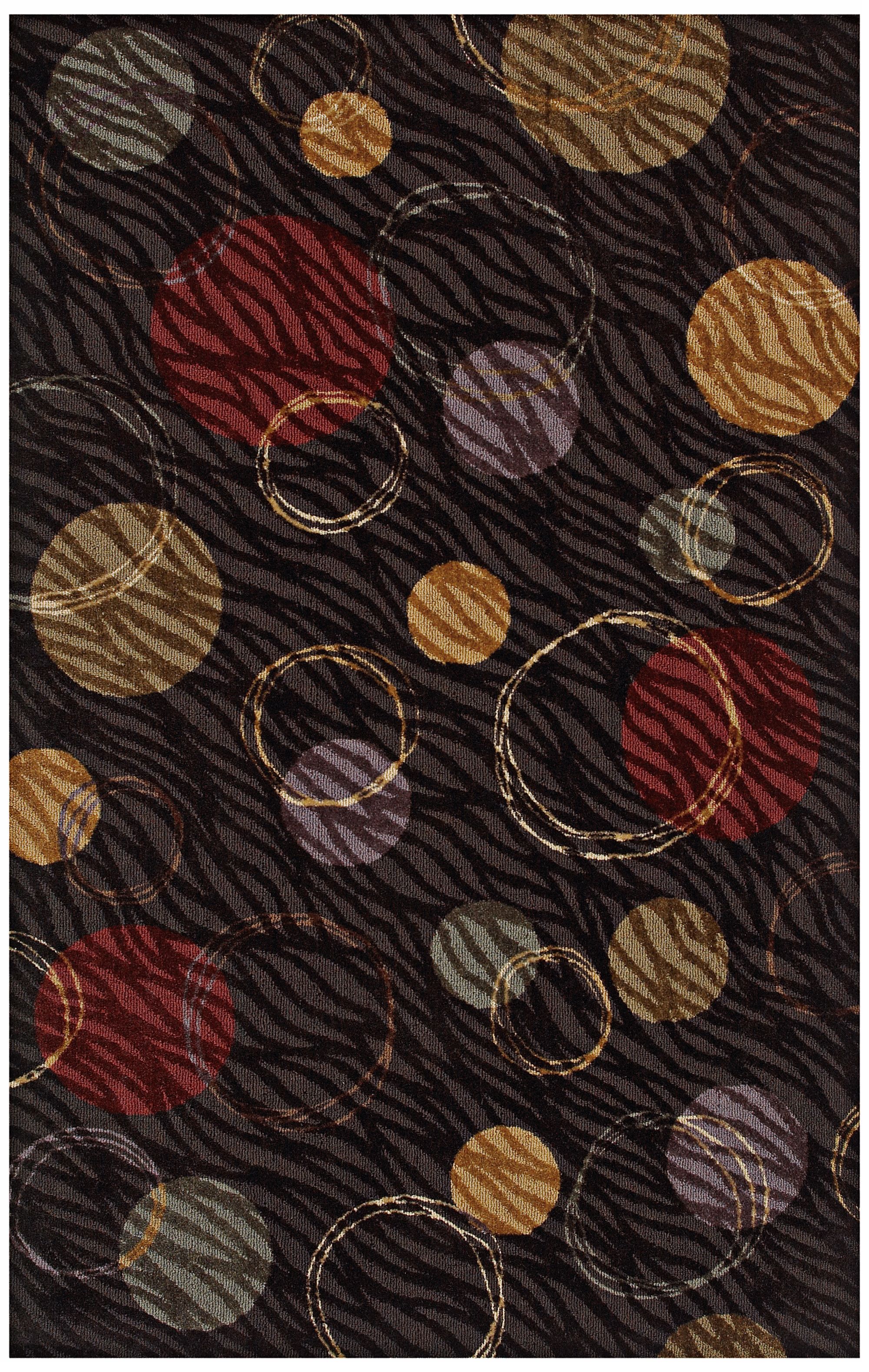 Rainstorm Black 8x10 Area Rug J5542