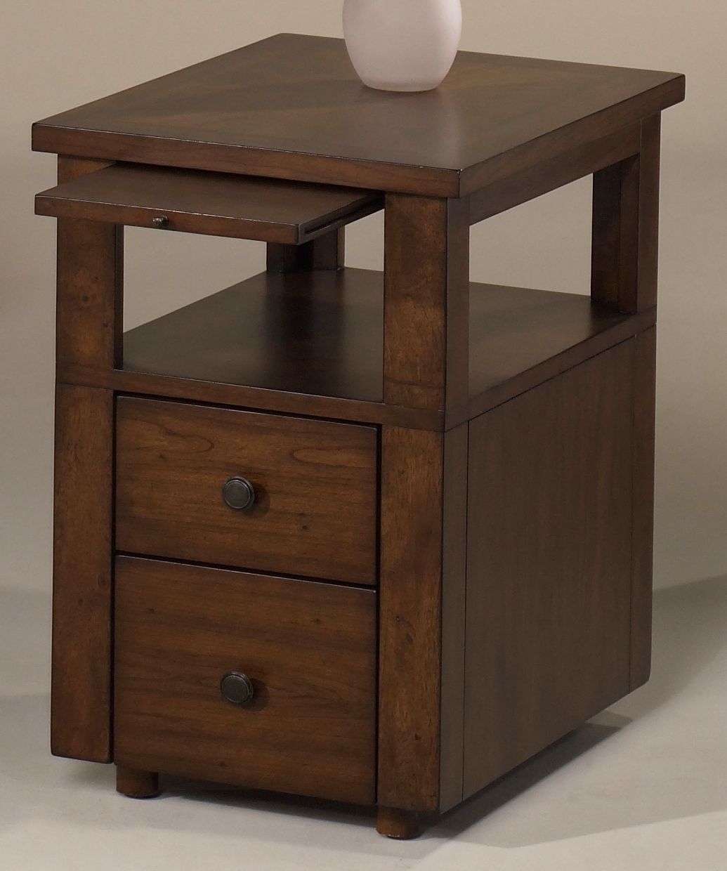 Cherry Finish Chairside Table